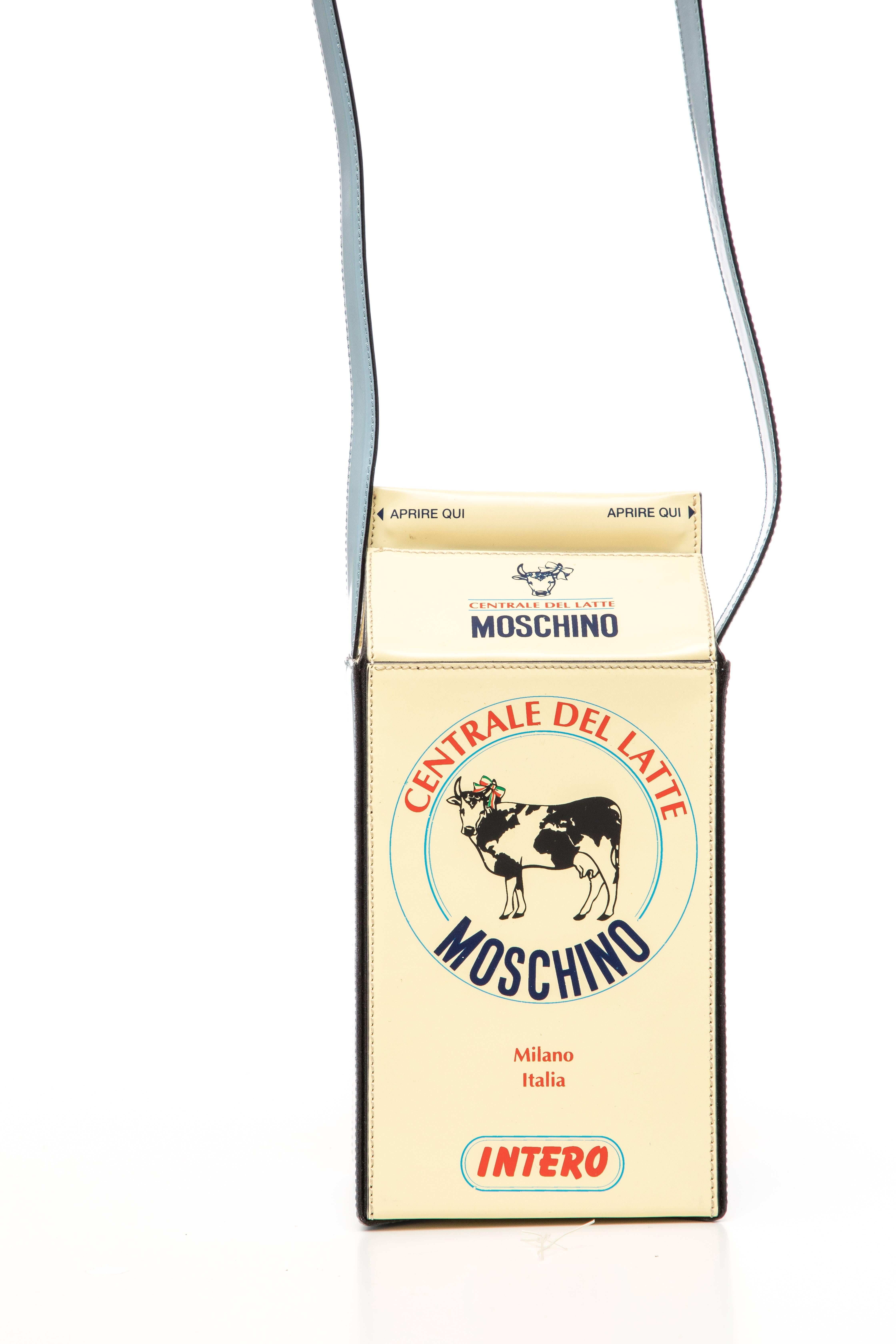 Women's Moschino Milk Carton Handbag, Circa 1990's