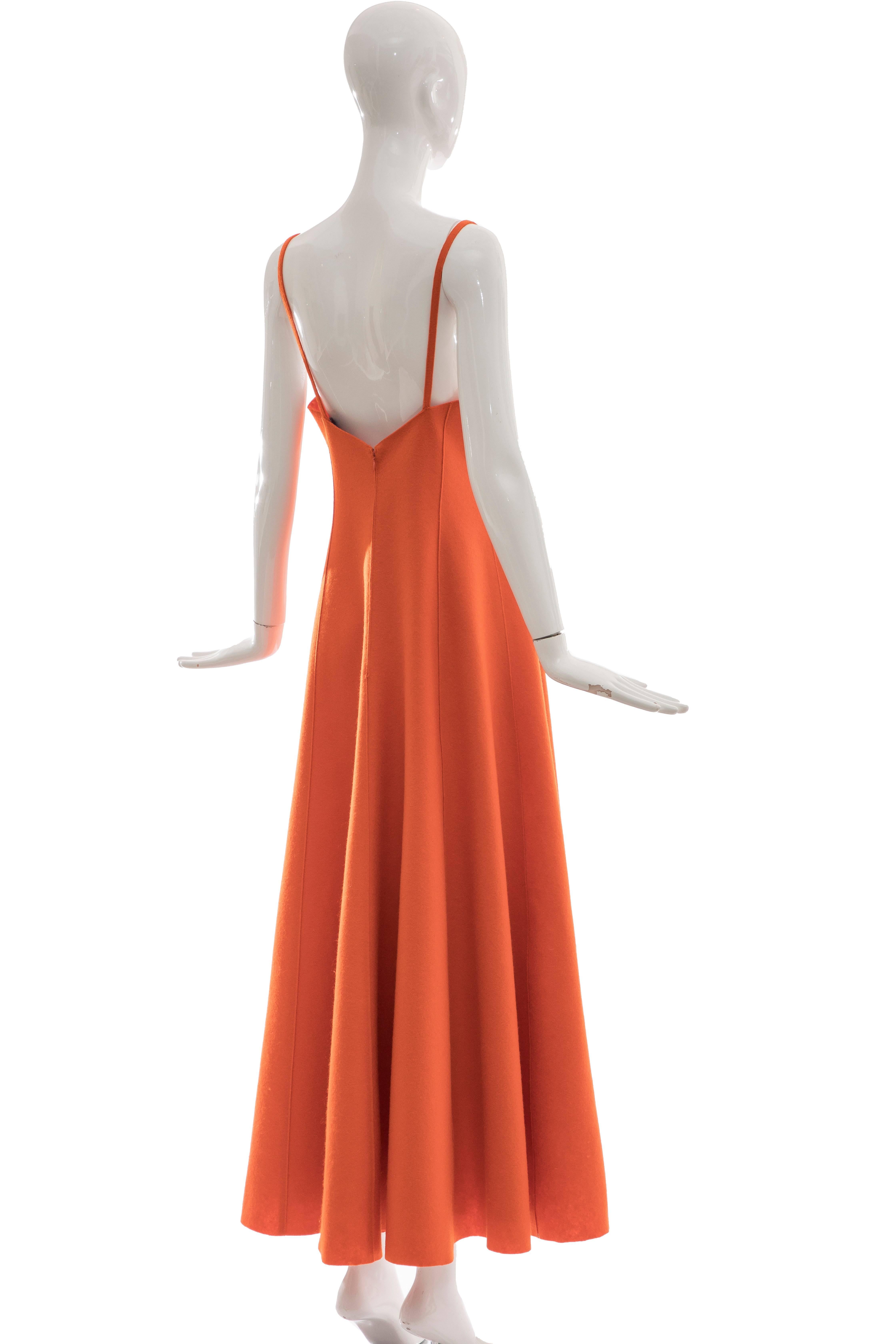 Ralph Lauren Collection Wool Felt Evening Dress, Fall 1999 In Good Condition In Cincinnati, OH