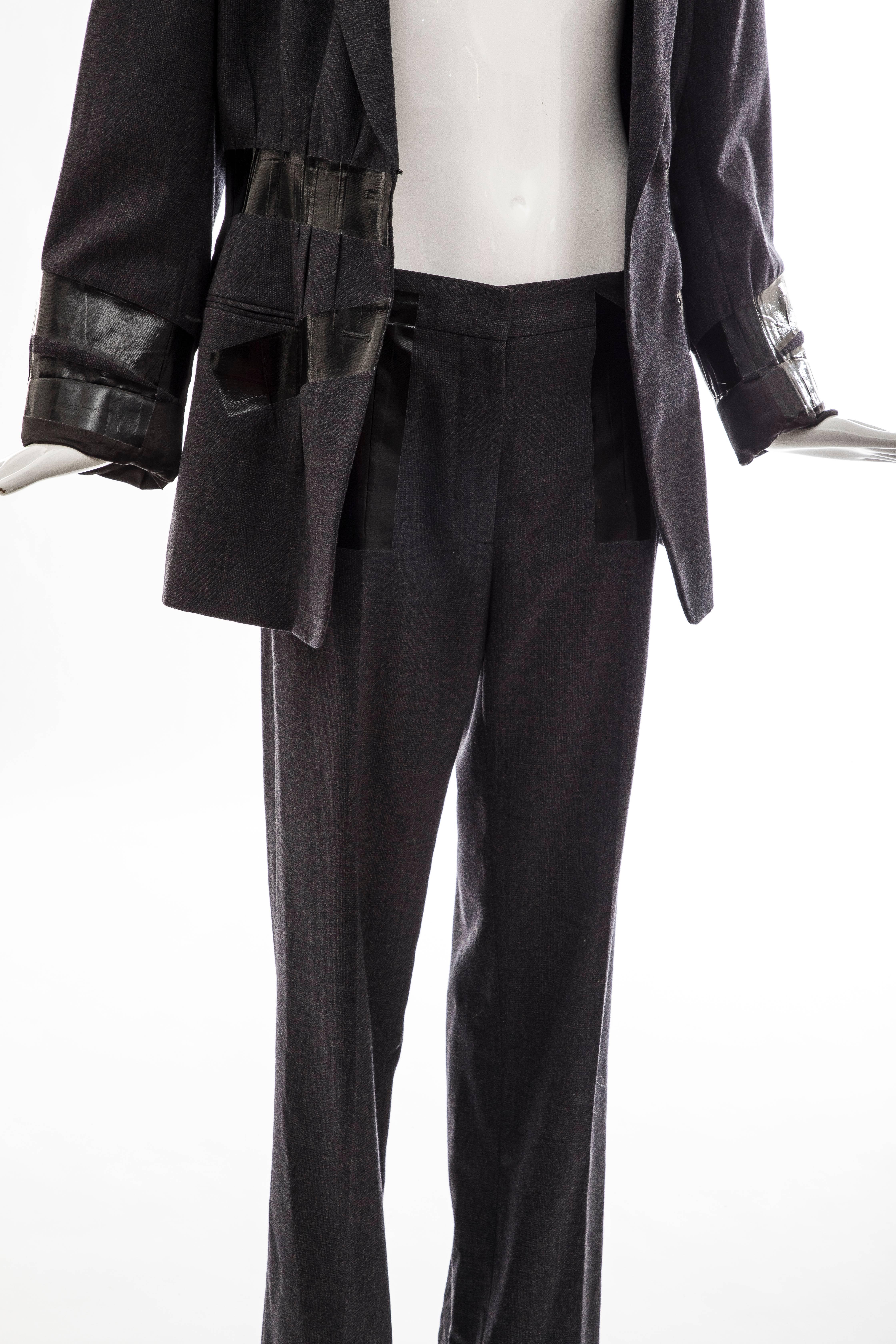 Maison Martin Margiela Artisanal Charcoal Grey Duct Tape Pantsuit, Fall 2009 2