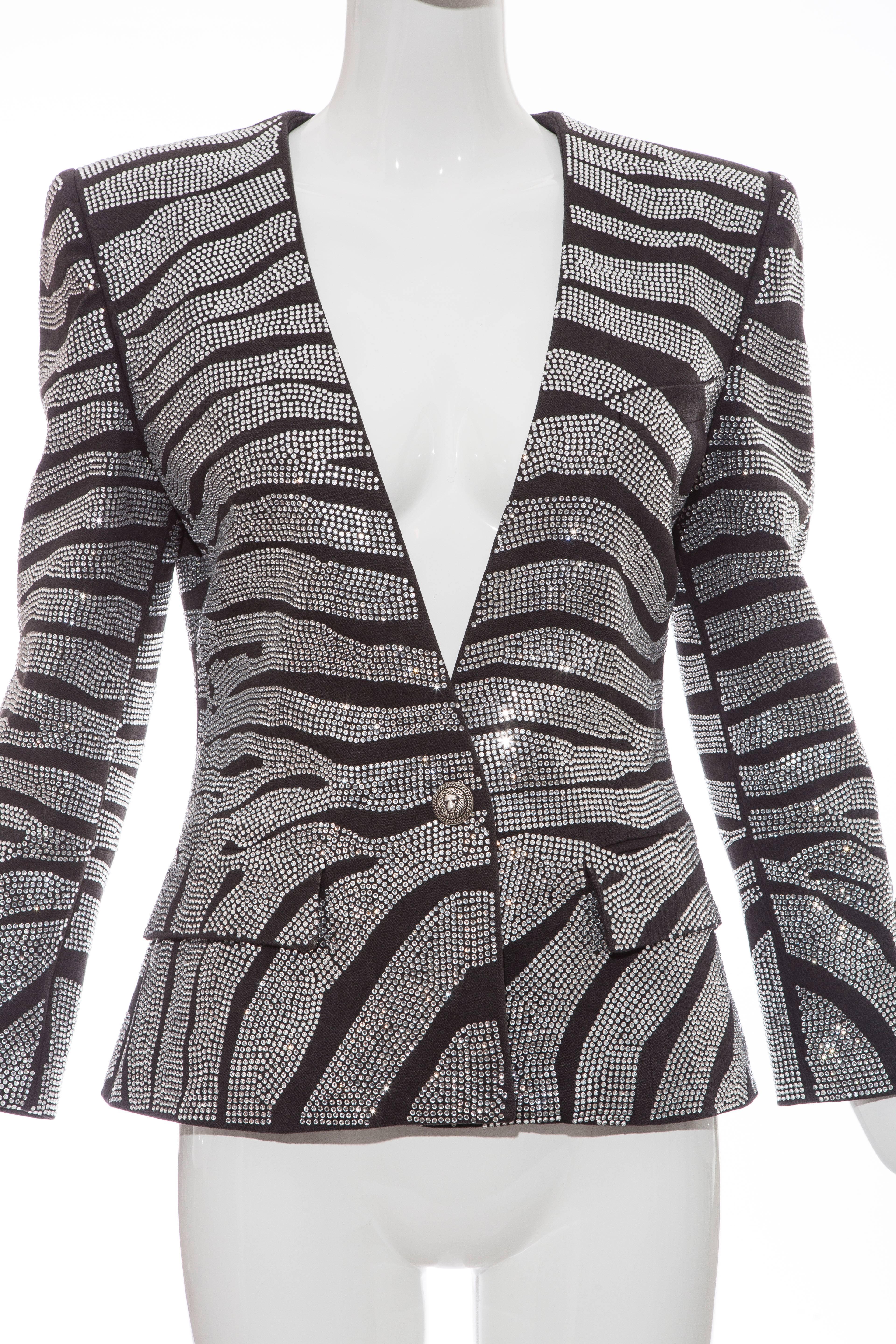 Balmain Crystal Embellished Zebra Print Jacket, Pre-Fall 2014 1
