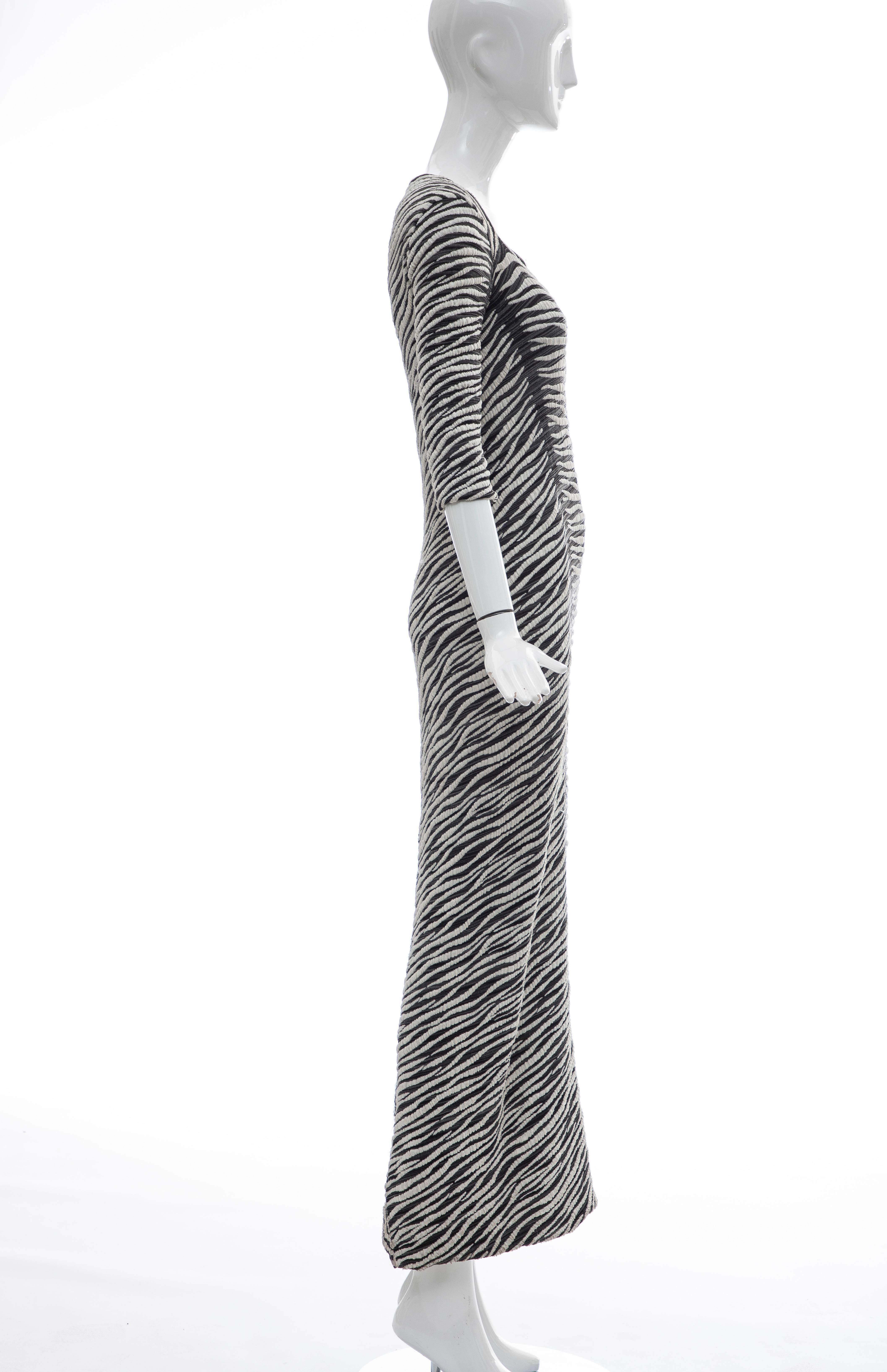 Women's Gianfranco Ferre Long Sleeve Stretch Knit Dress, Circa 1990's For Sale