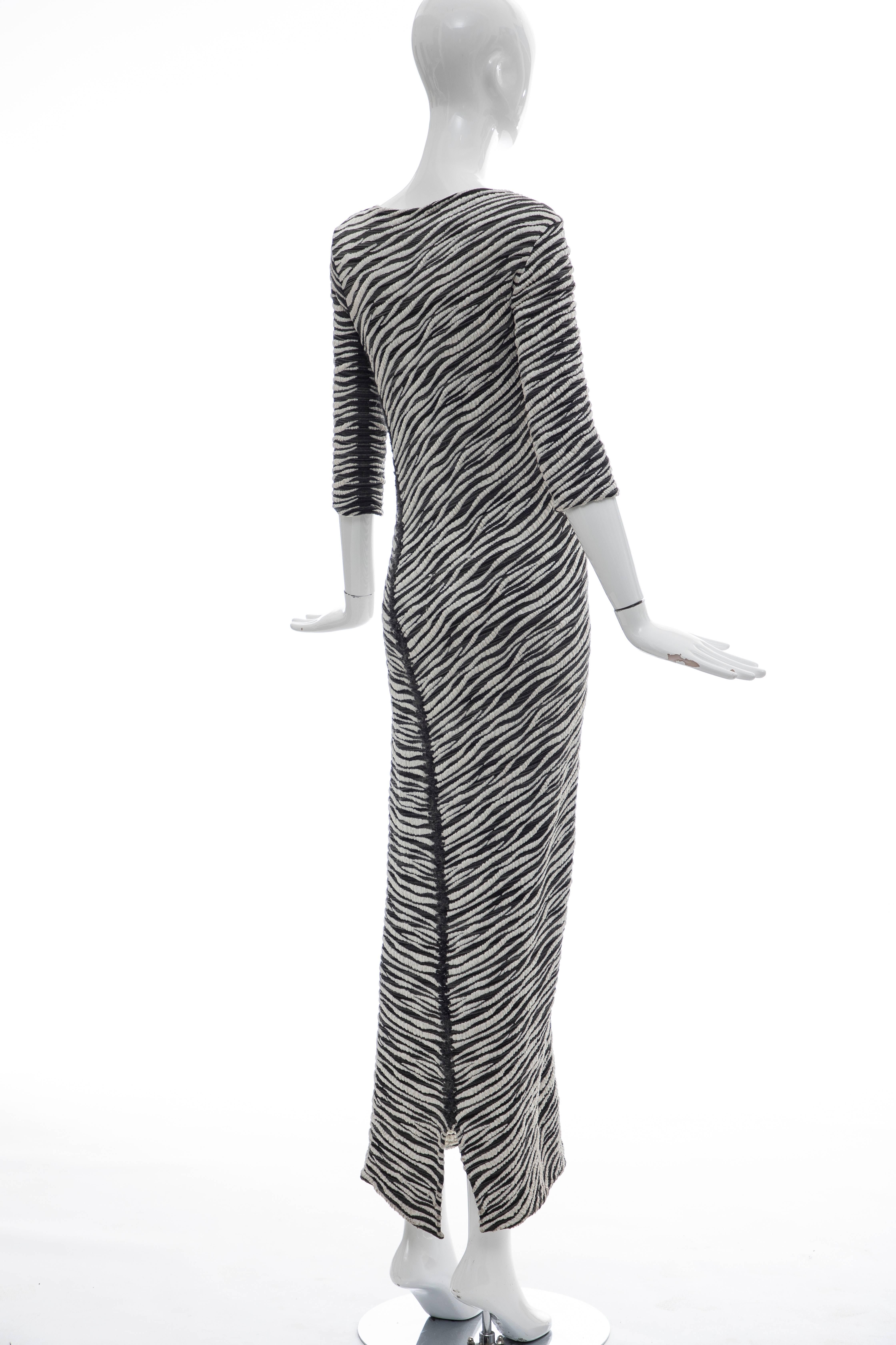 Gianfranco Ferre Long Sleeve Stretch Knit Dress, Circa 1990's For Sale 1