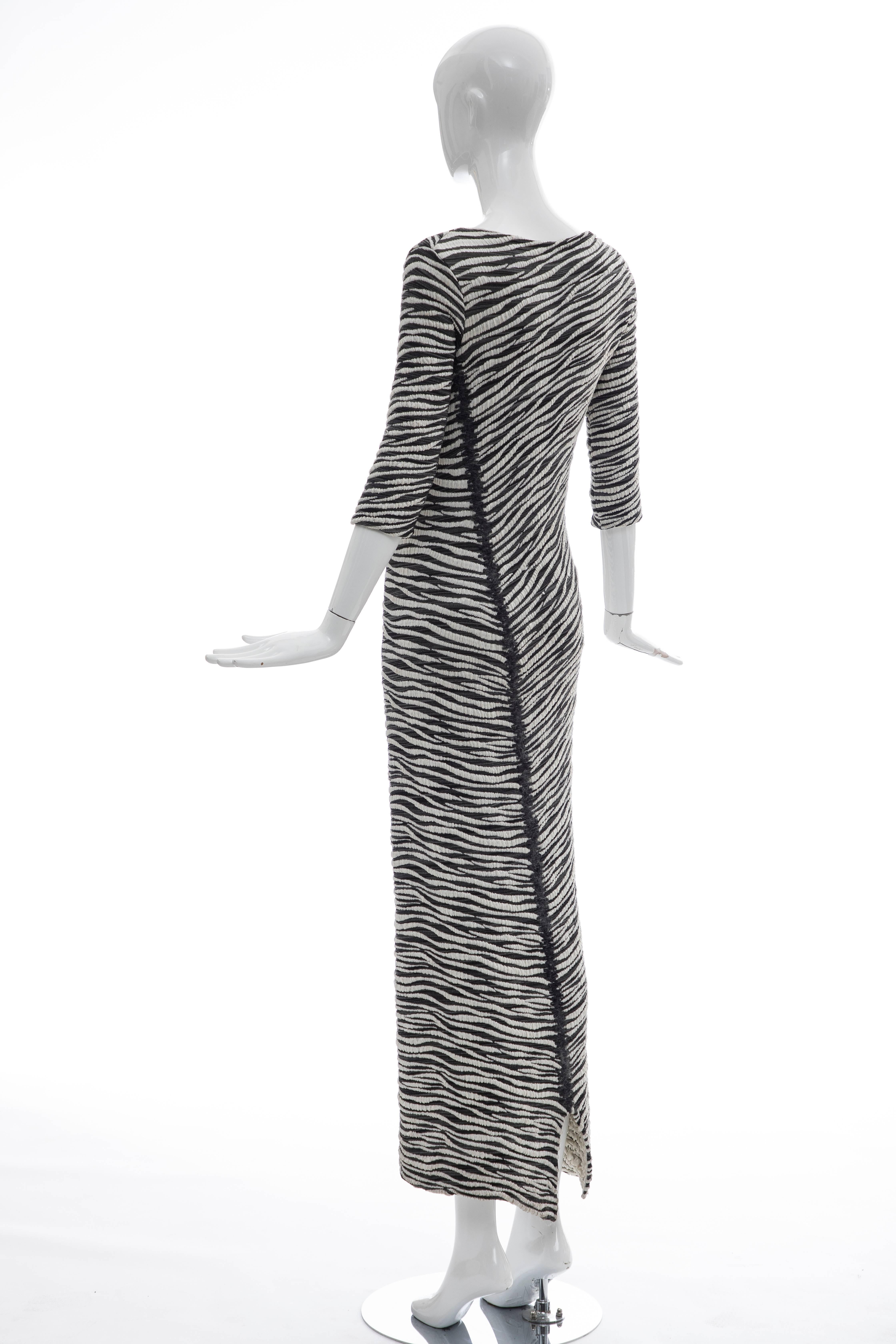 Gianfranco Ferre Long Sleeve Stretch Knit Dress, Circa 1990's For Sale 2