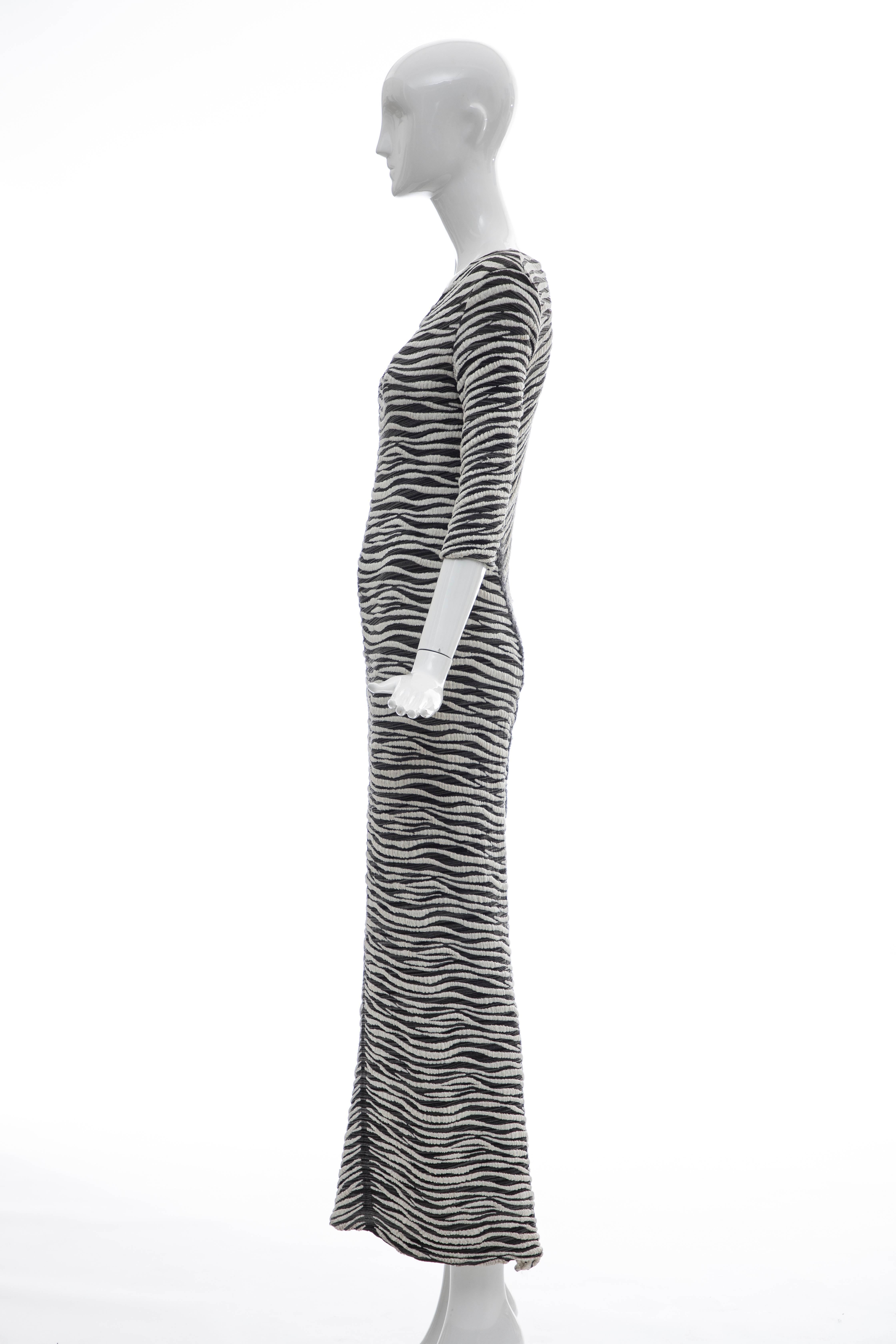 Gianfranco Ferre Long Sleeve Stretch Knit Dress, Circa 1990's For Sale 3