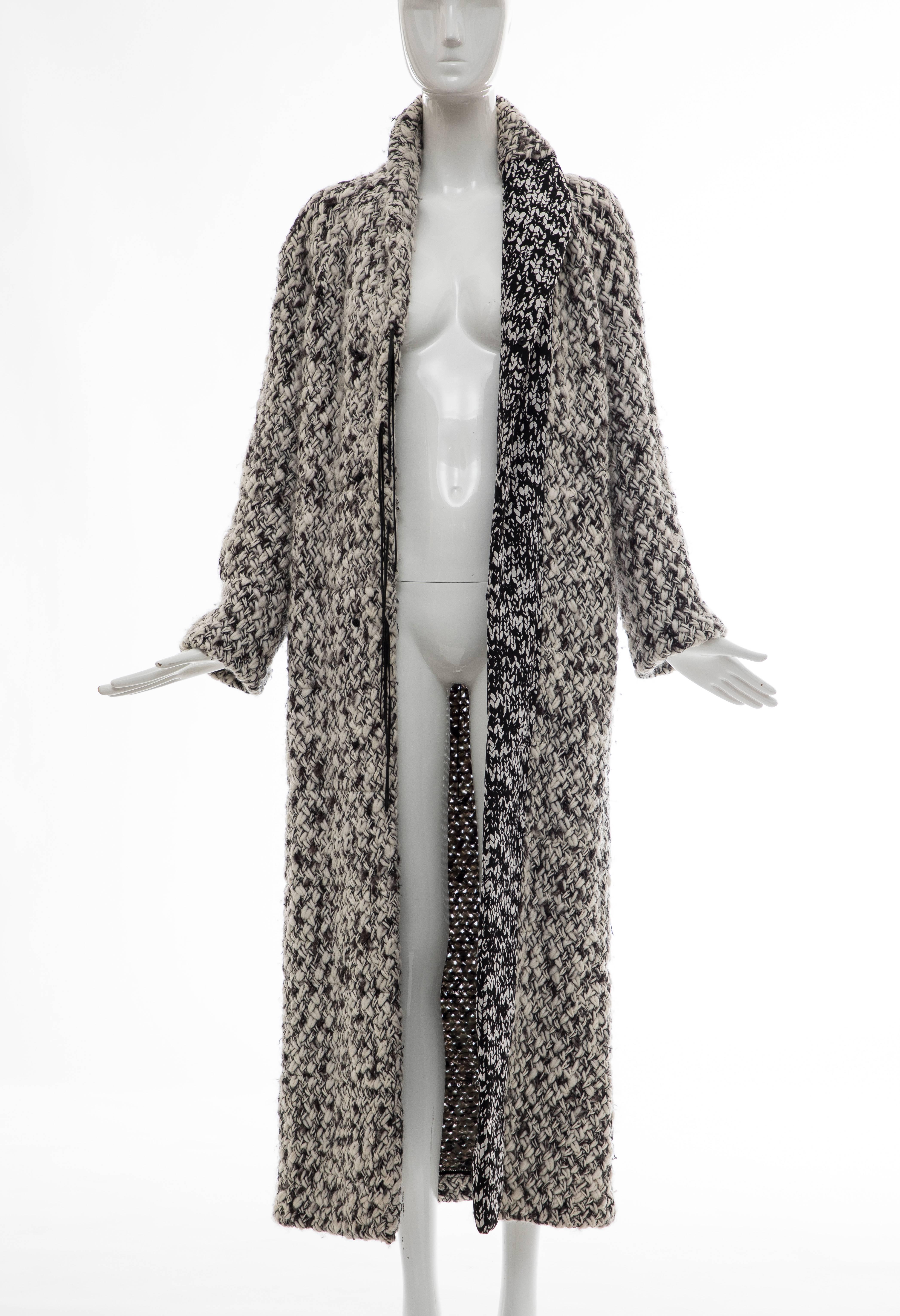 Gianfranco Ferre Snap Front Long Sweater Coat, Circa 1990's For Sale 7