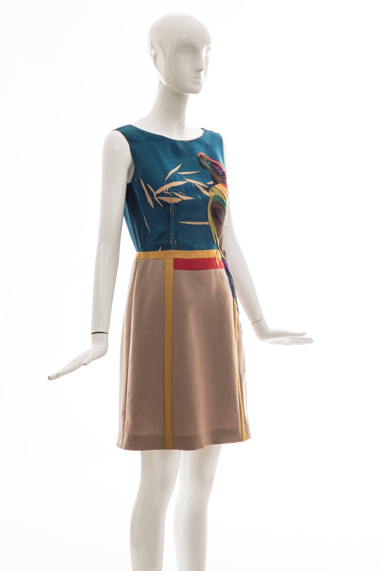 F/W 2005 Look #43 Runway Floral Silk Prada Dress