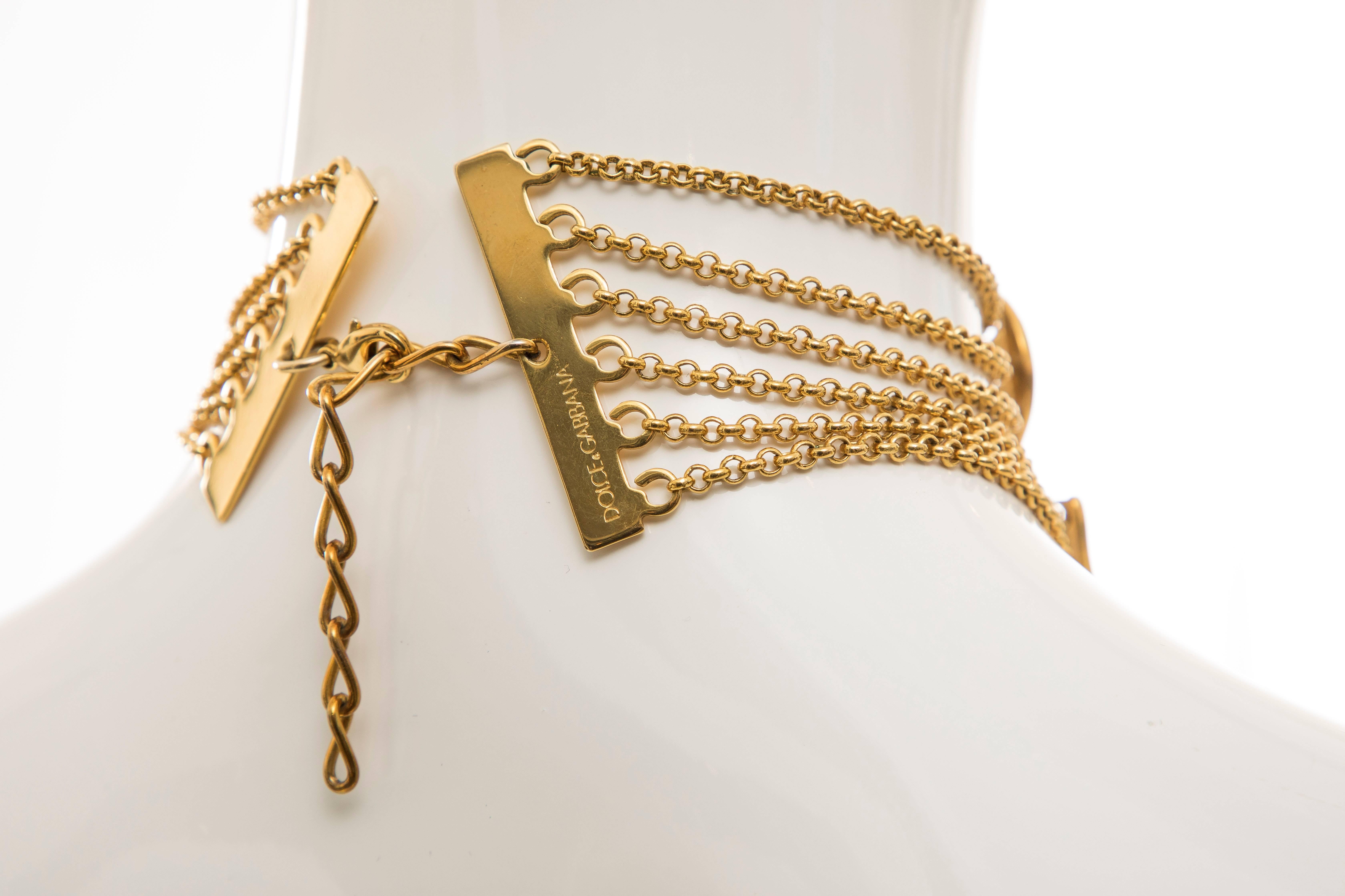 Women's Dolce & Gabbana Runway Gold-Tone 