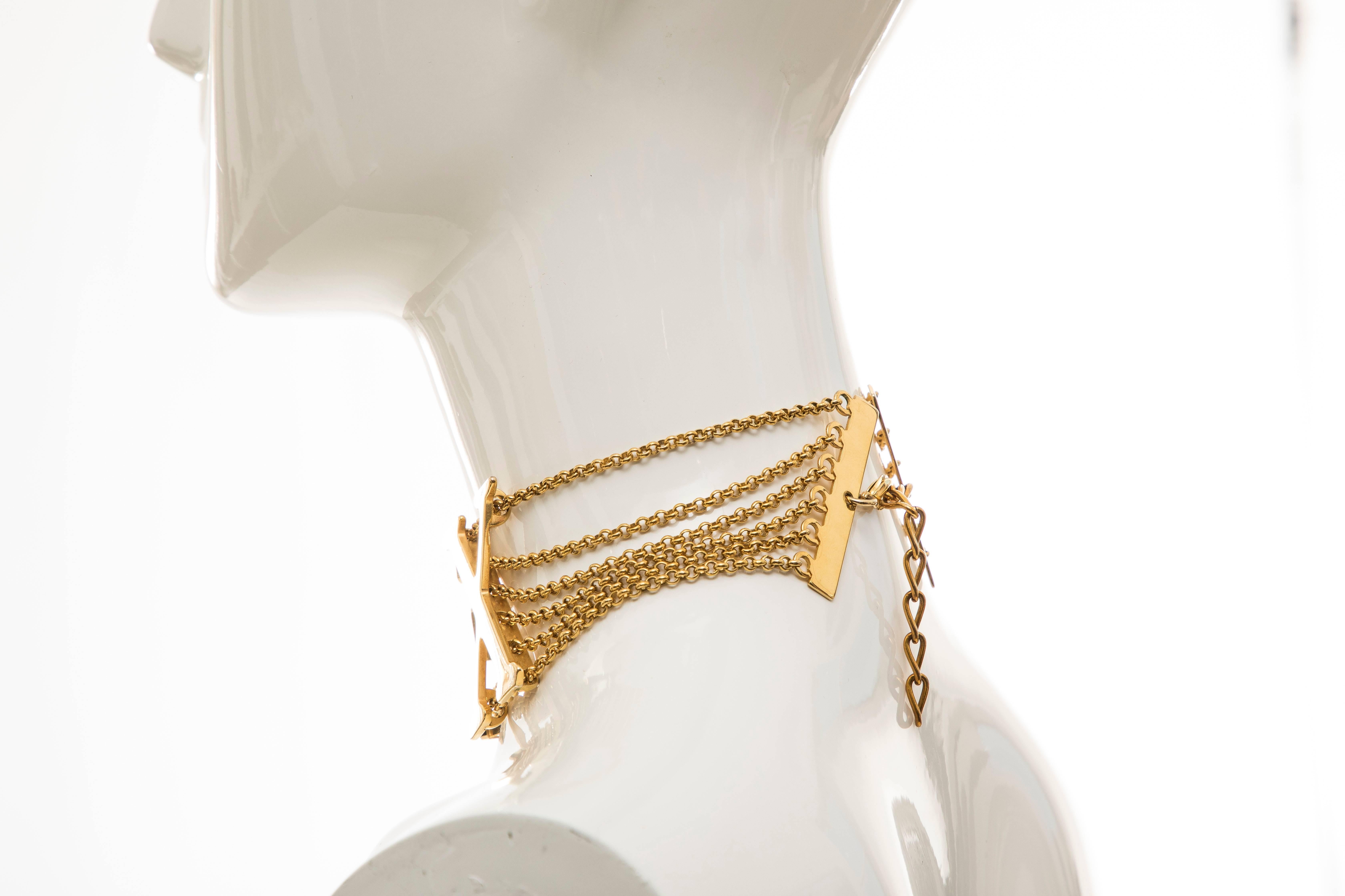 Dolce & Gabbana Laufsteg-Halskette „SEX“ aus Gold in Goldtönen, Frühjahr 2003 5