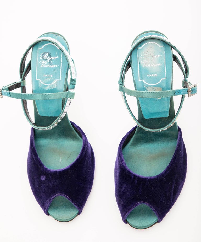roger vivier silk satin