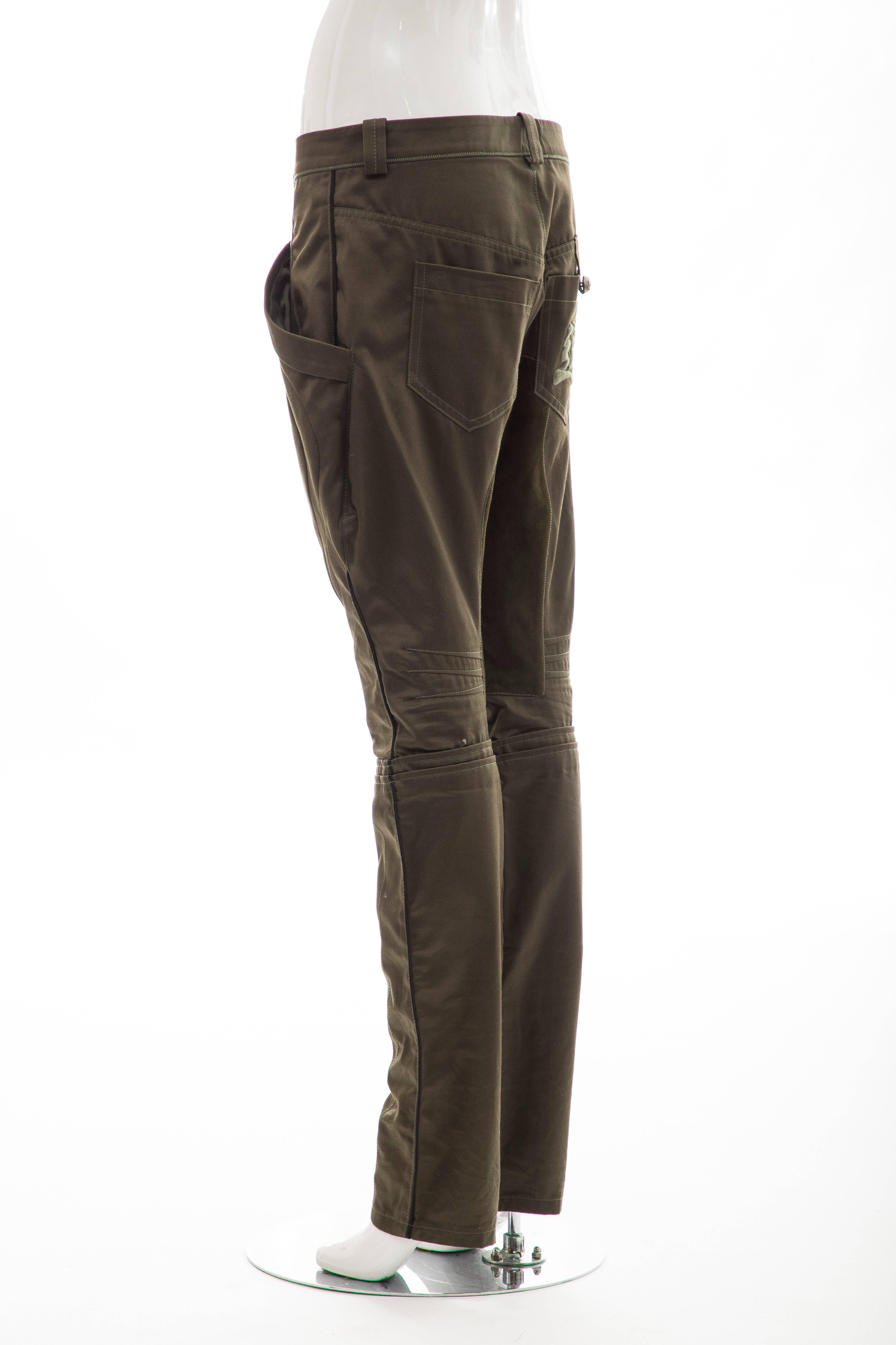 Women's Nicolas Ghesquière for Balenciaga Runway Cotton Suede Pants, Fall 2007 For Sale