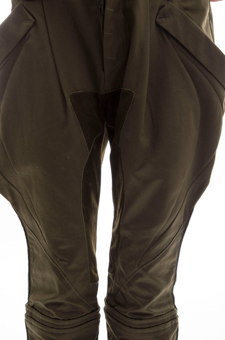Nicolas Ghesquière for Balenciaga Runway Cotton Suede Pants