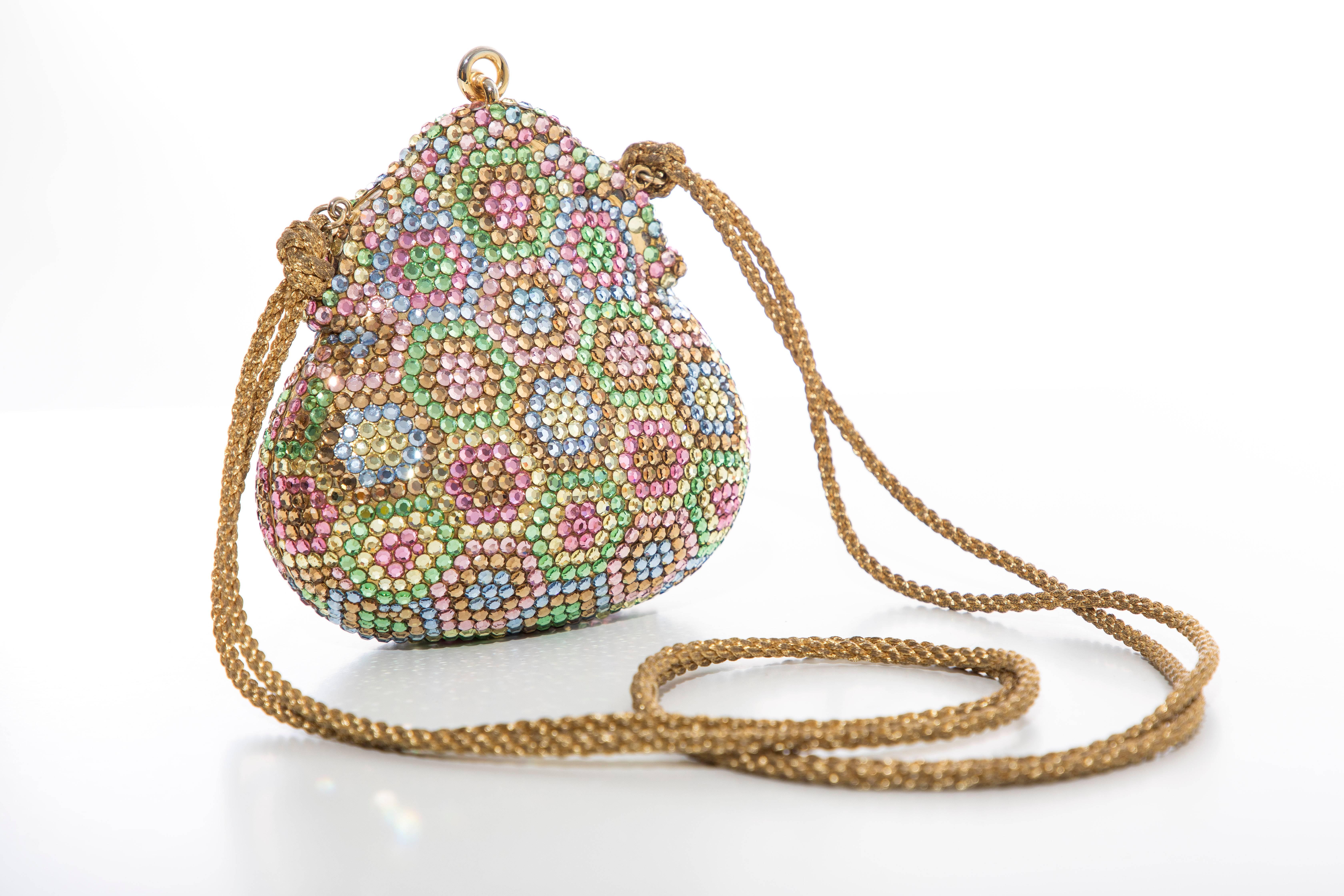 Judith Leiber Crystal Evening Minaudière Bag, Circa 1990s 2