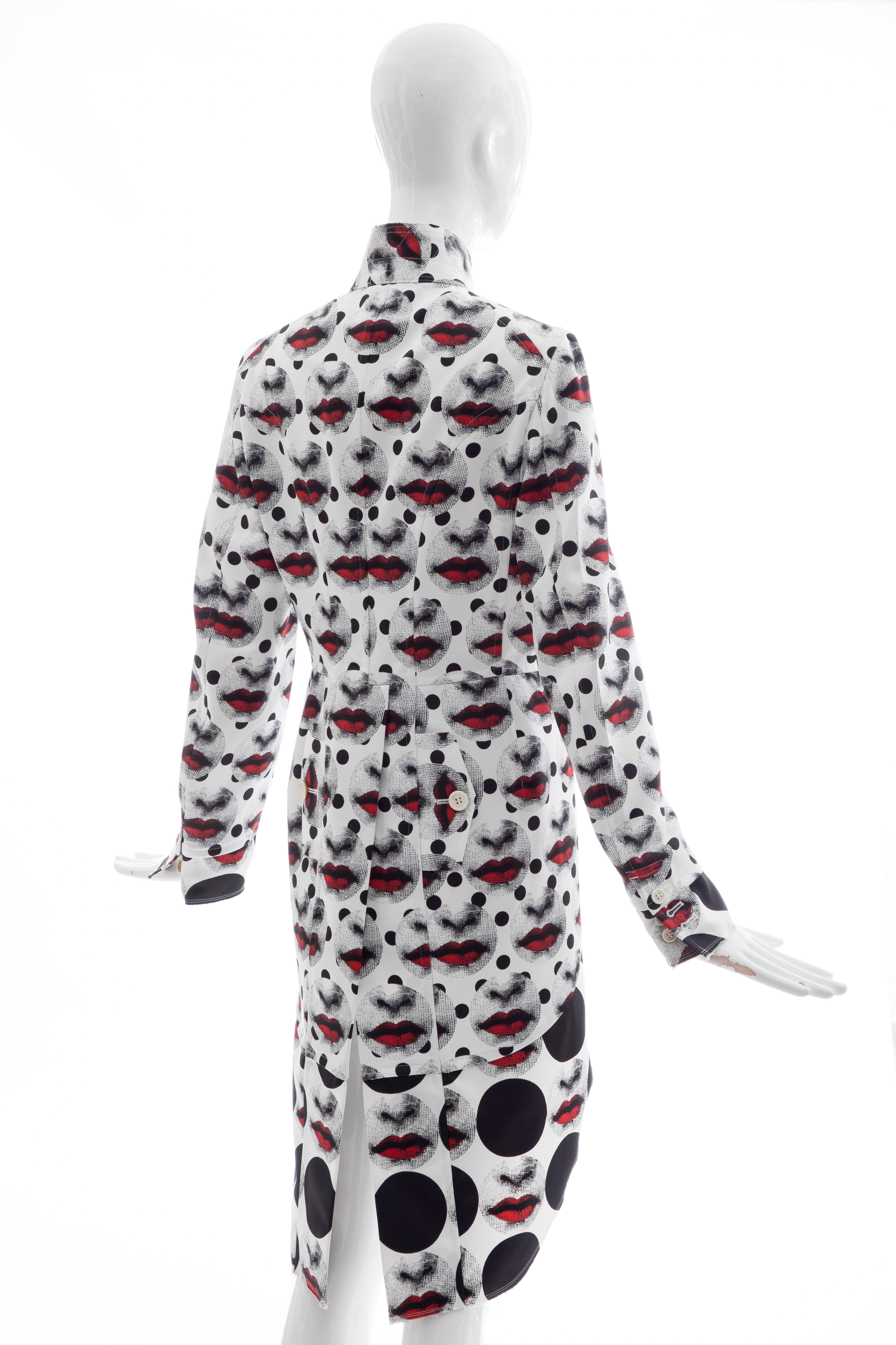 Gray Comme Des Garcons Homme Plus Runway Printed Fornasetti Jacket, Spring 2017 For Sale