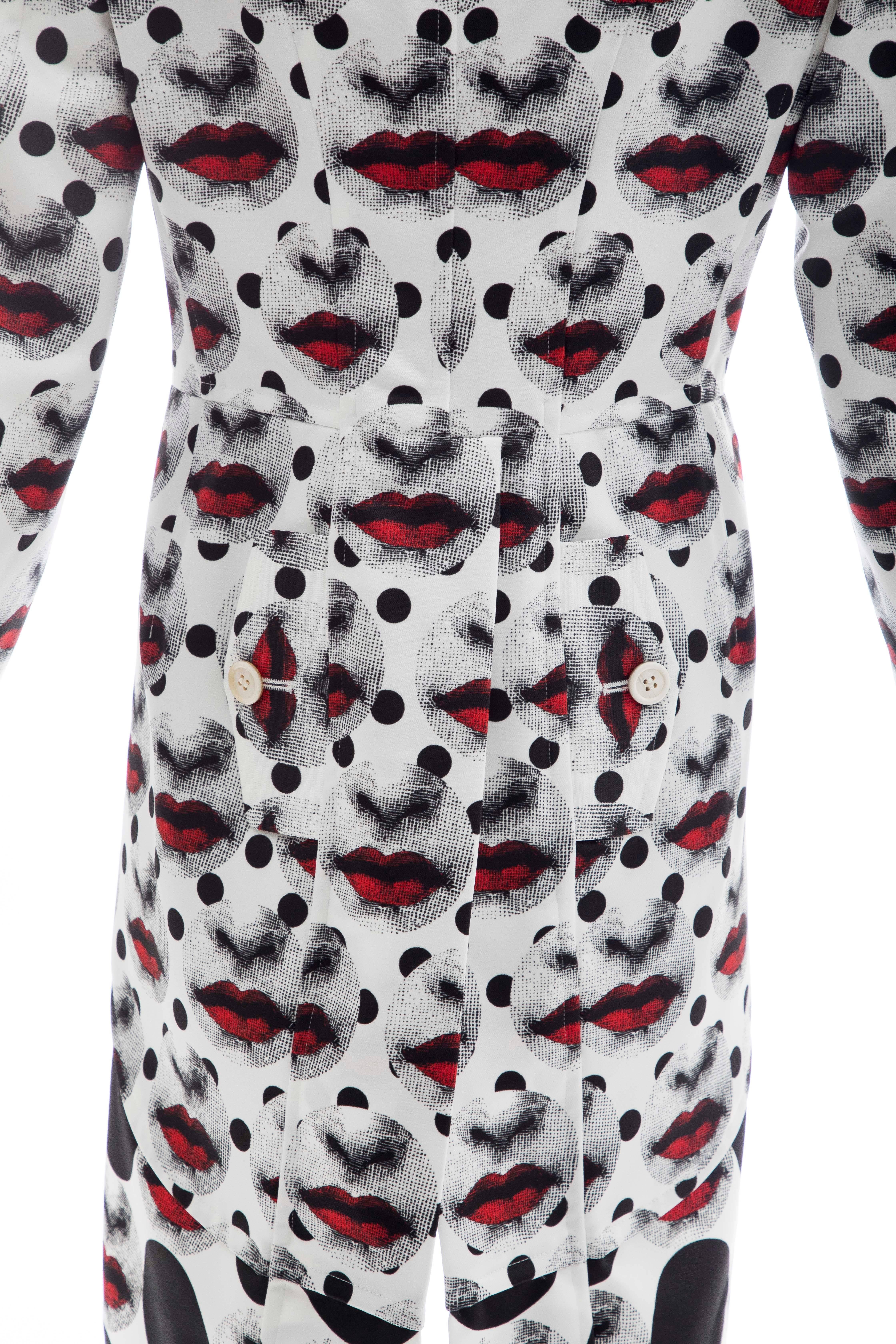 Comme Des Garcons Homme Plus Runway Printed Fornasetti Jacket, Spring 2017 For Sale 1