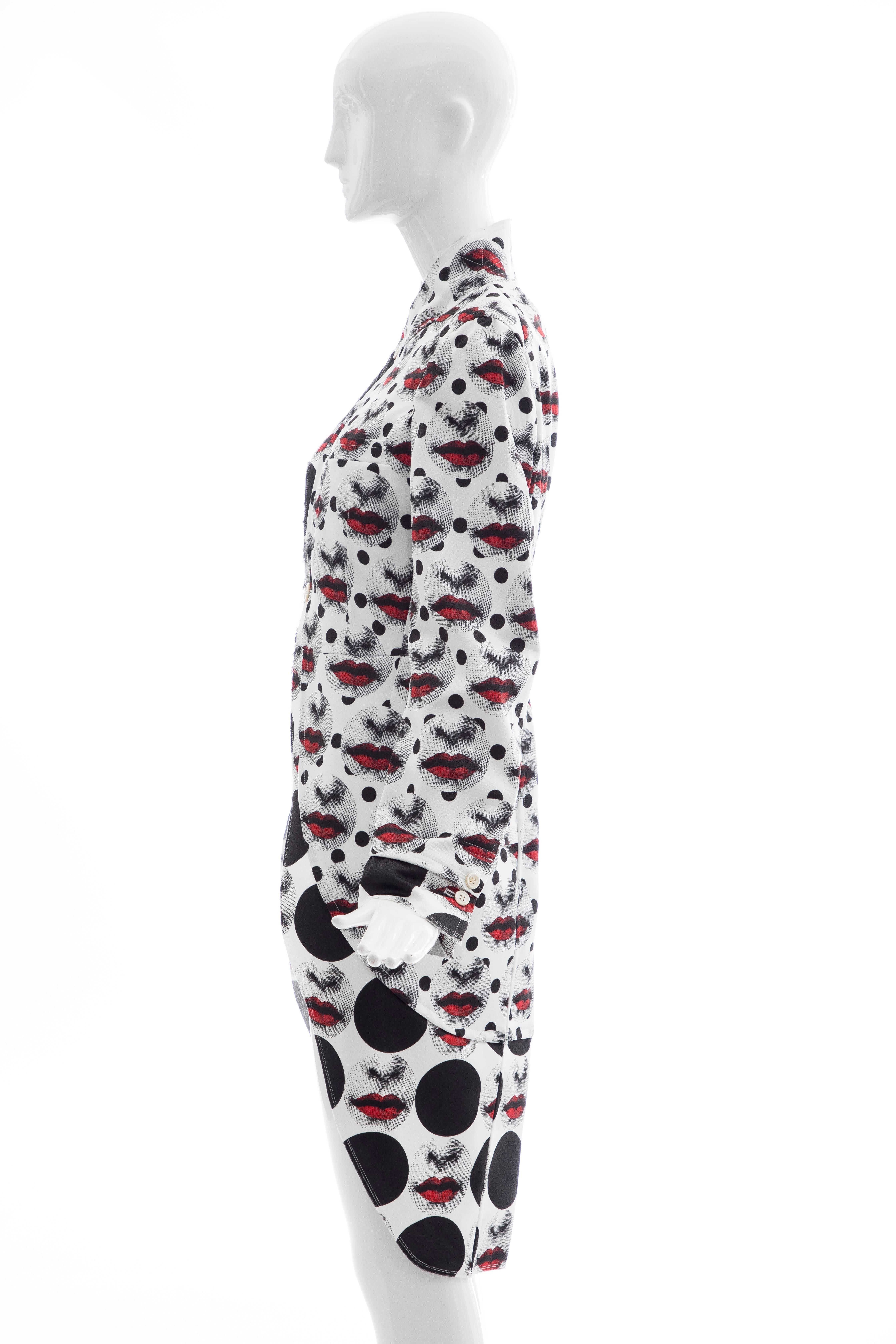 Comme Des Garcons Homme Plus Runway Printed Fornasetti Jacket, Spring 2017 For Sale 3