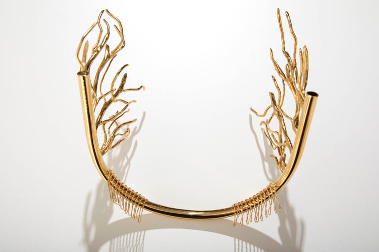Nicolas Ghesquiere For Balenciaga Runway Gold Sculptural Headpiece ...