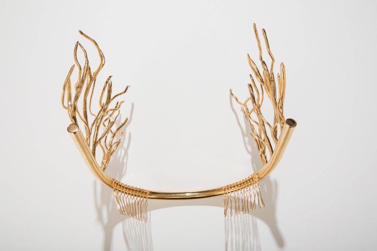 Nicolas Ghesquiere For Balenciaga Runway Gold Sculptural Headpiece ...