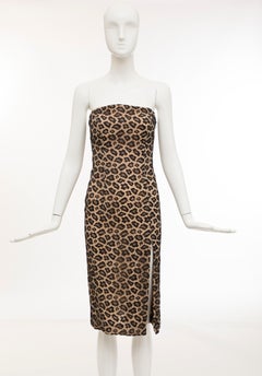 Givenchy Alexander McQueen Haute Couture Runway Leopard Lace Dress, Fall 1997
