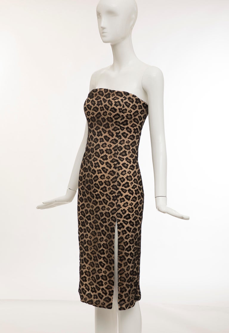 Givenchy Alexander McQueen Haute Couture Runway Leopard Lace Dress, Fall  1997 at 1stDibs | alexander mcqueen for givenchy