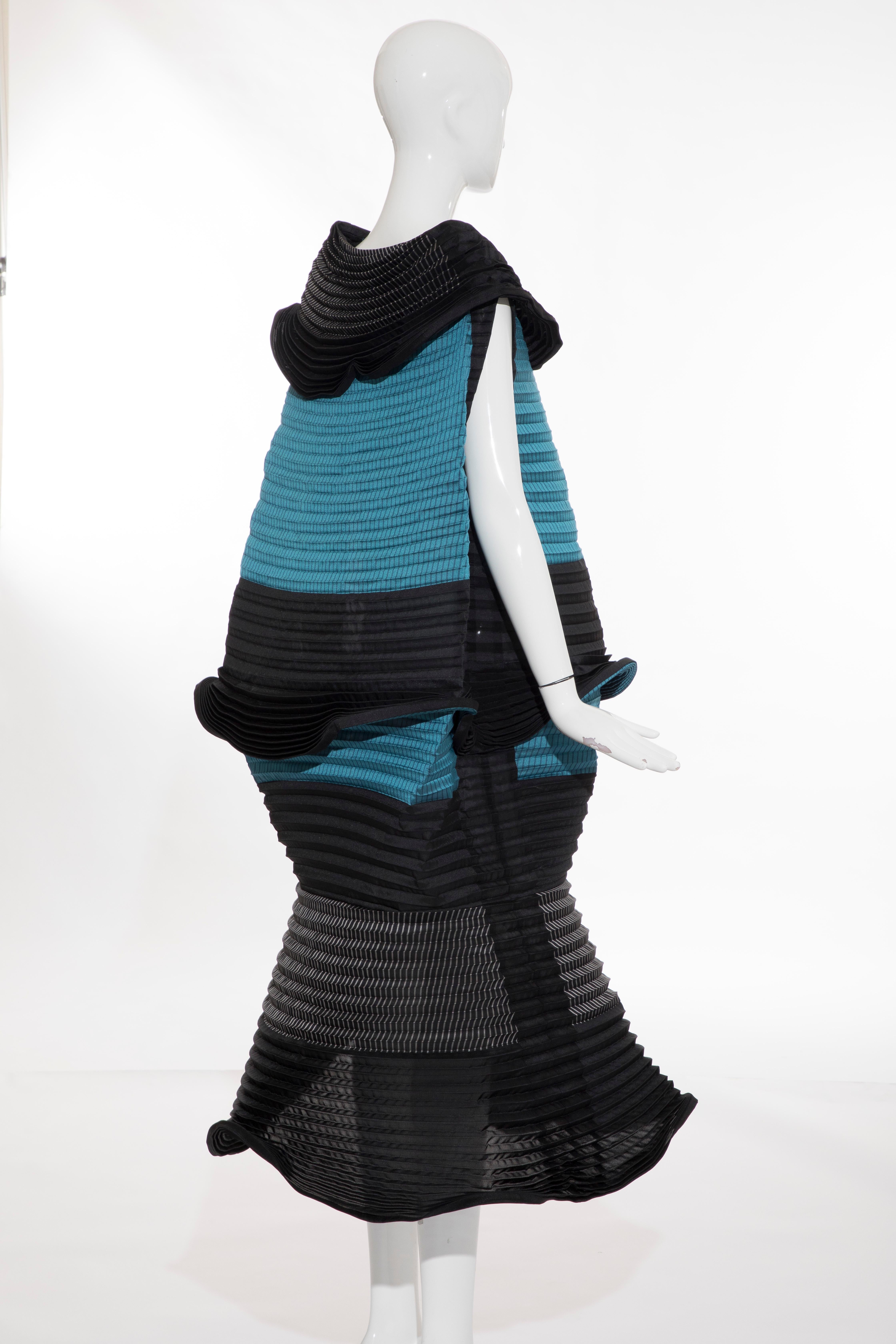 Black Issey Miyake Runway Pleated Dress, Fall 2014 For Sale