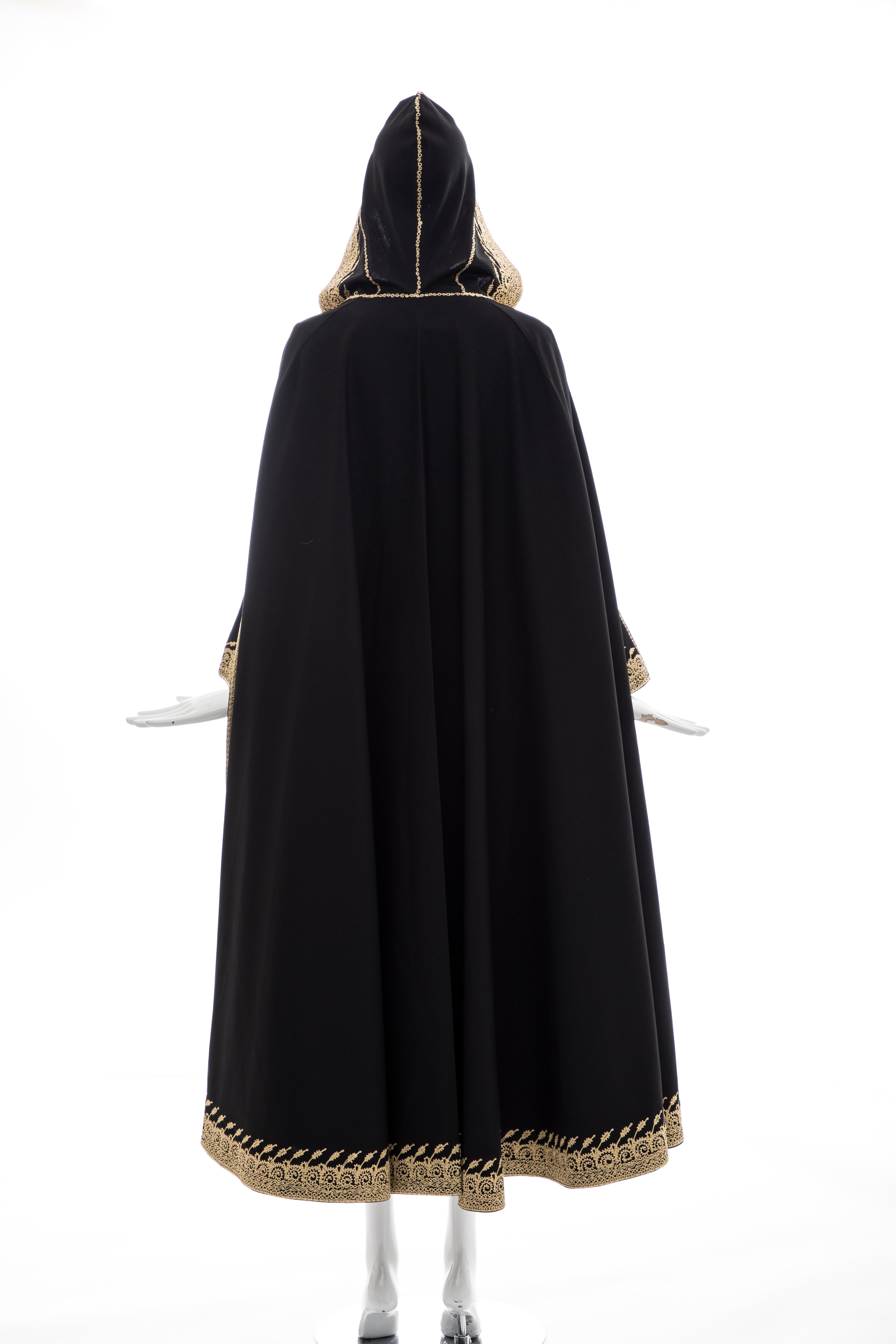 gold and black cape