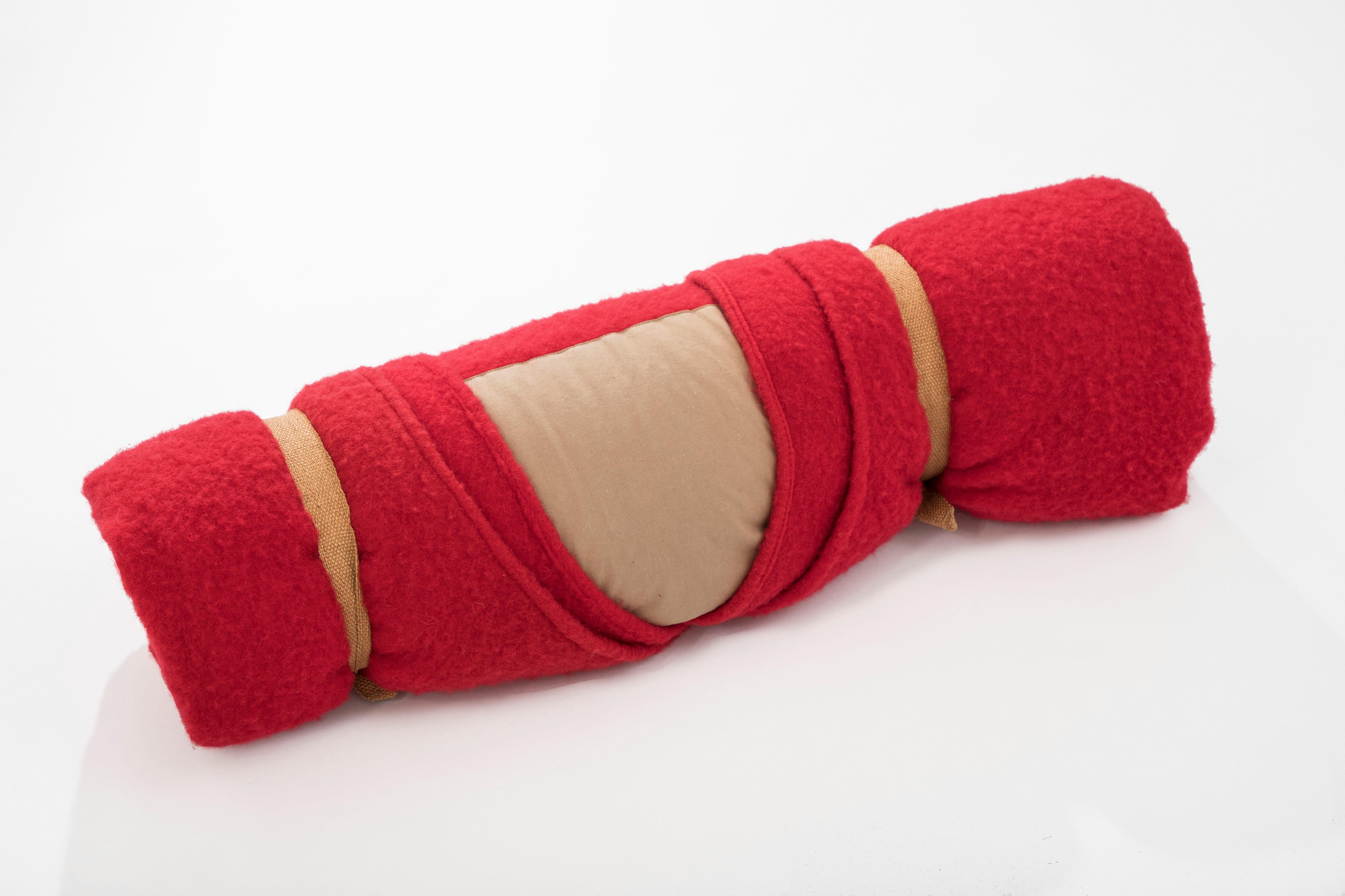 Jean Charles de Castelbajac Red Wool Two Person Poncho, Circa 1970s 10