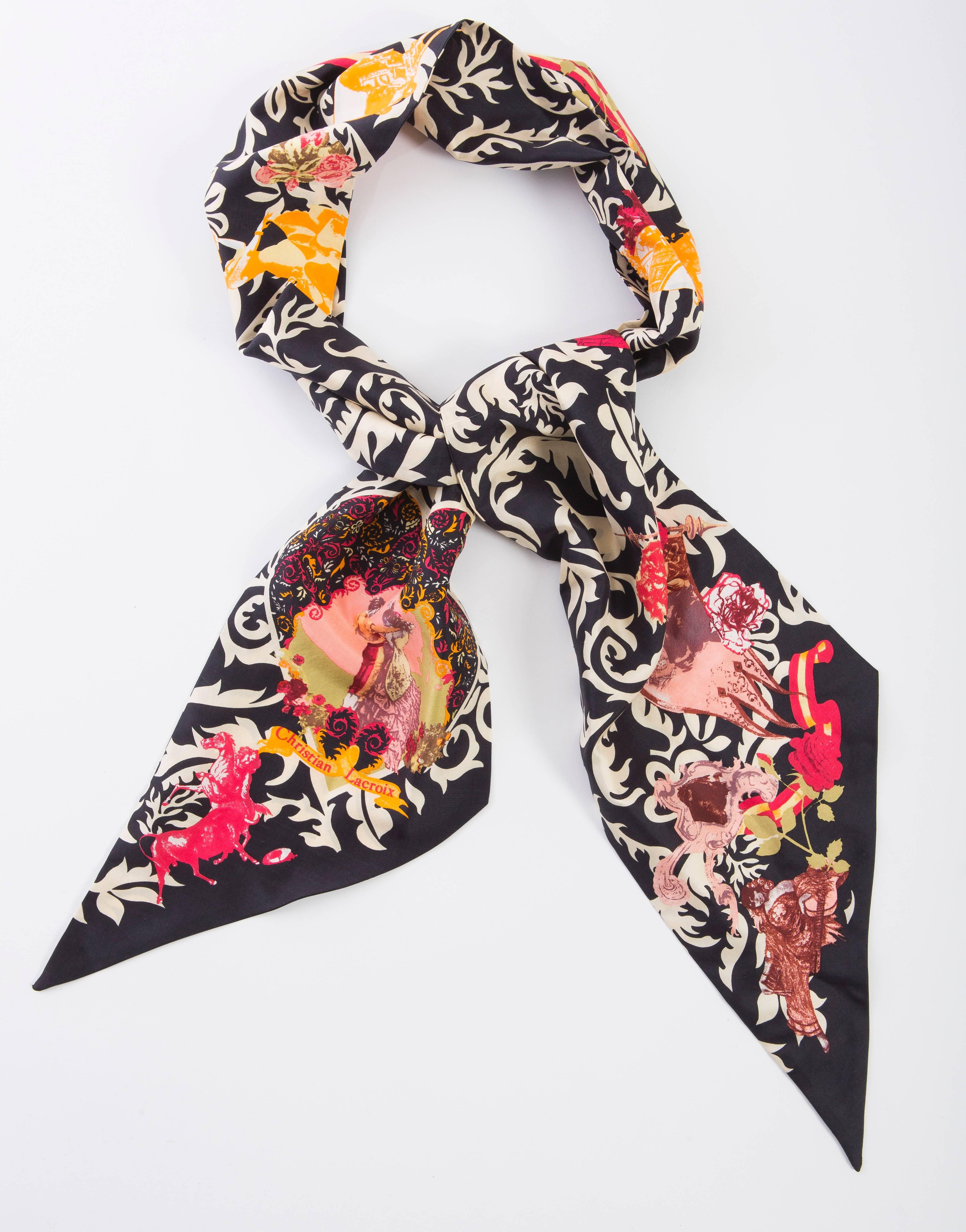 Christian Lacroix silk scarf gypsy theme.
