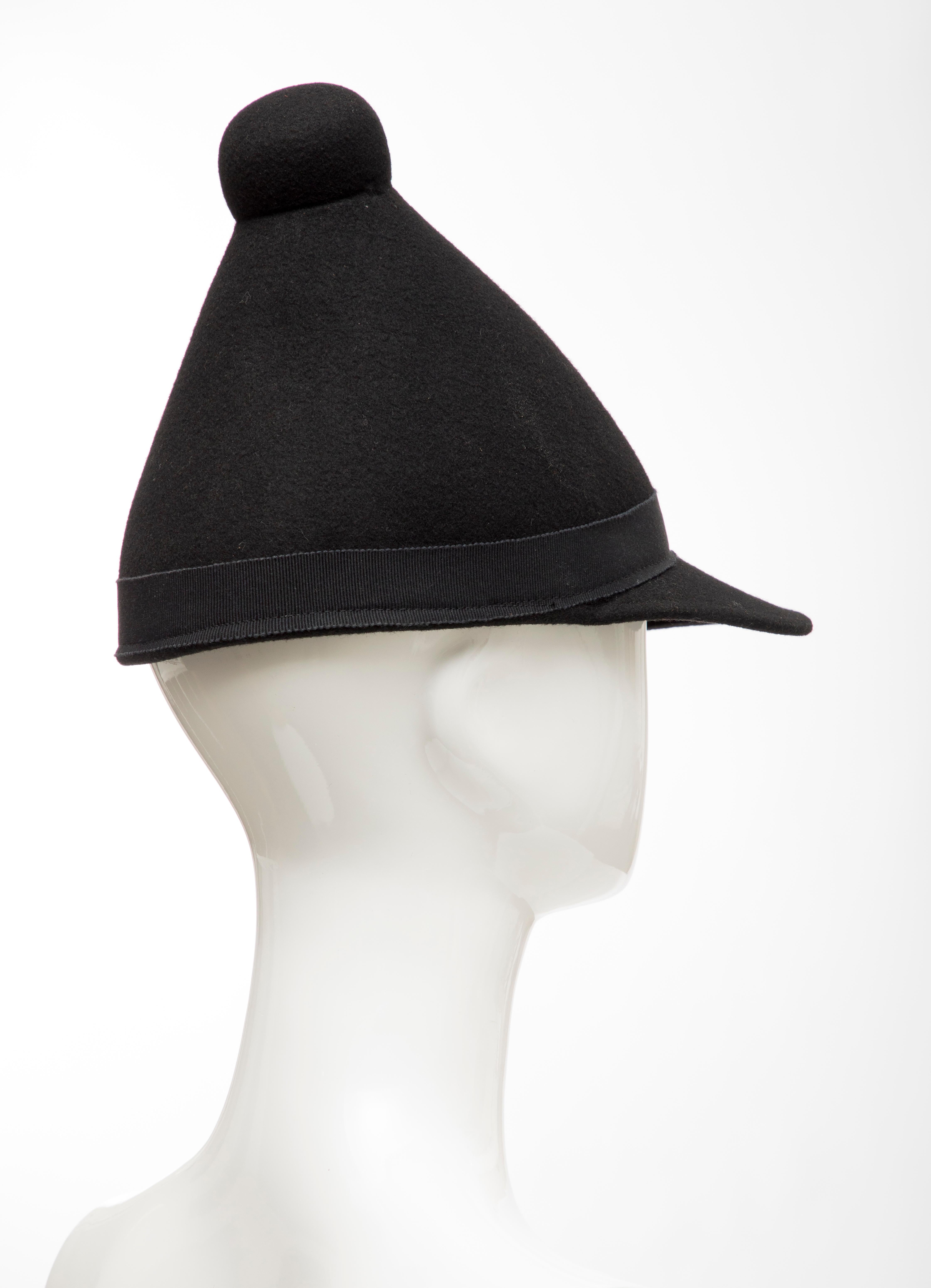 black cone hat