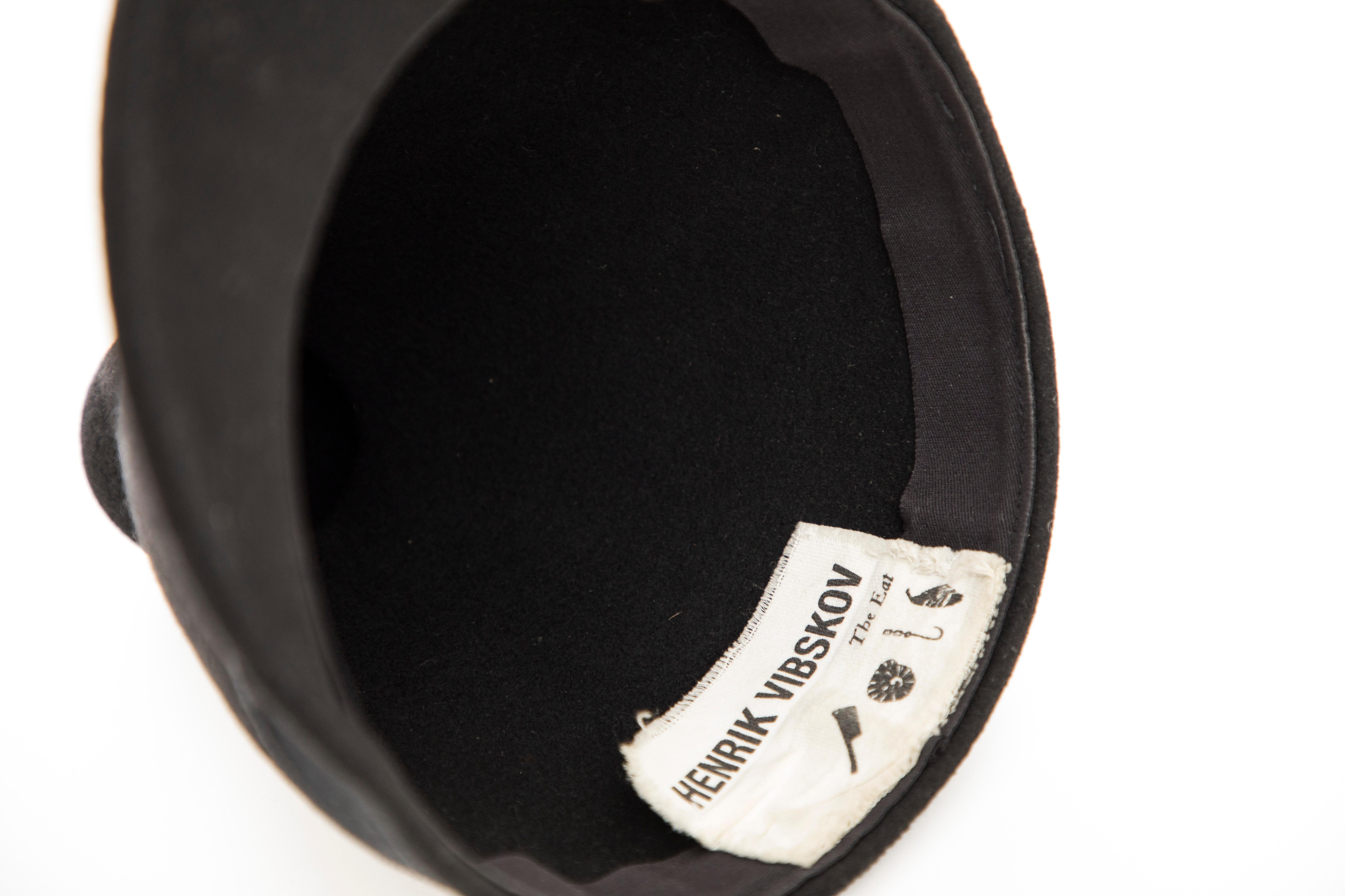 Henrik Vibskov Men's Runway The Eat Black Wool Felt Cone Hat, Fall 2011 6