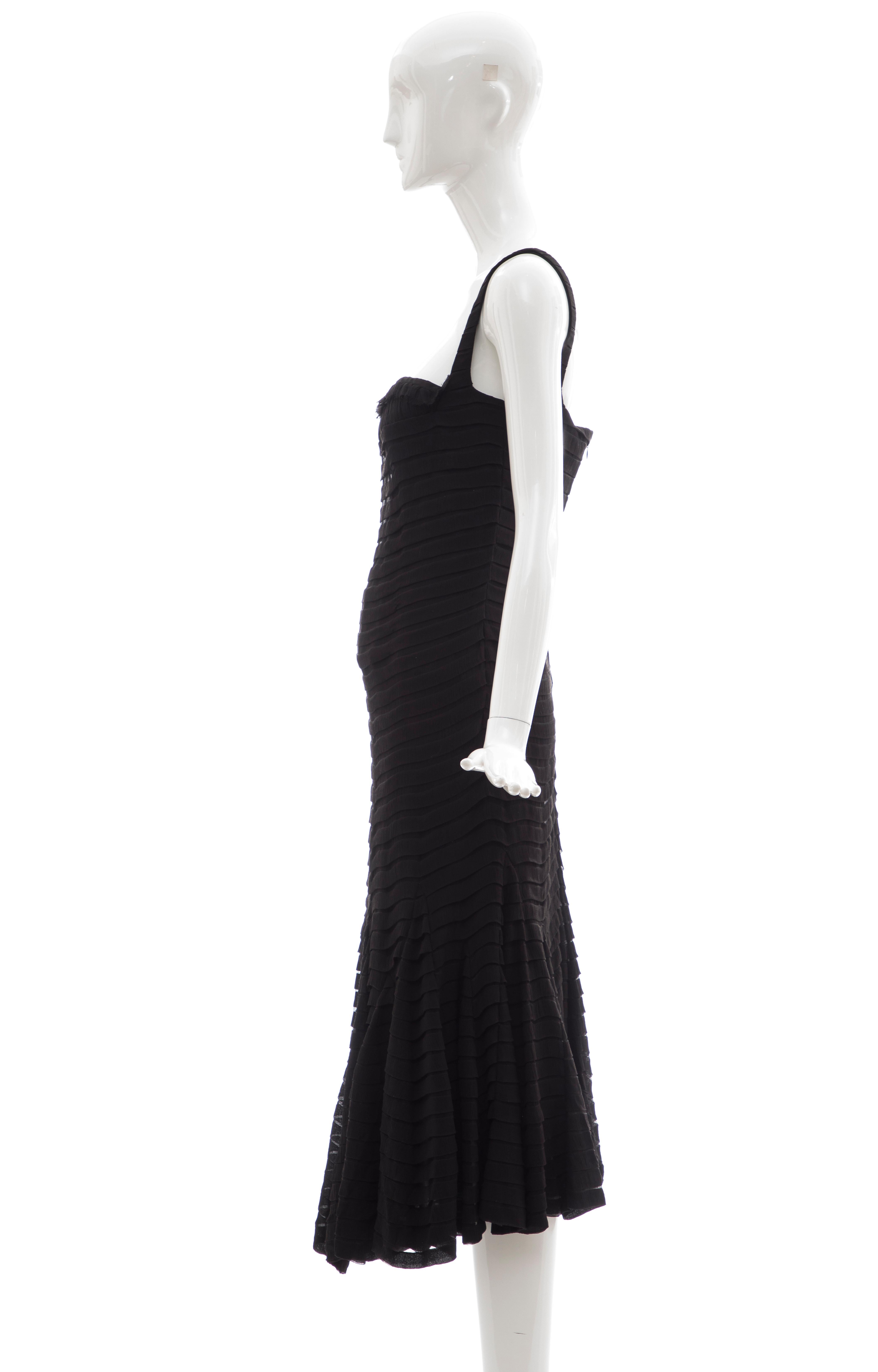 Alexander McQueen Black Silk Chiffon Evening Dress, Fall 2005  For Sale 6