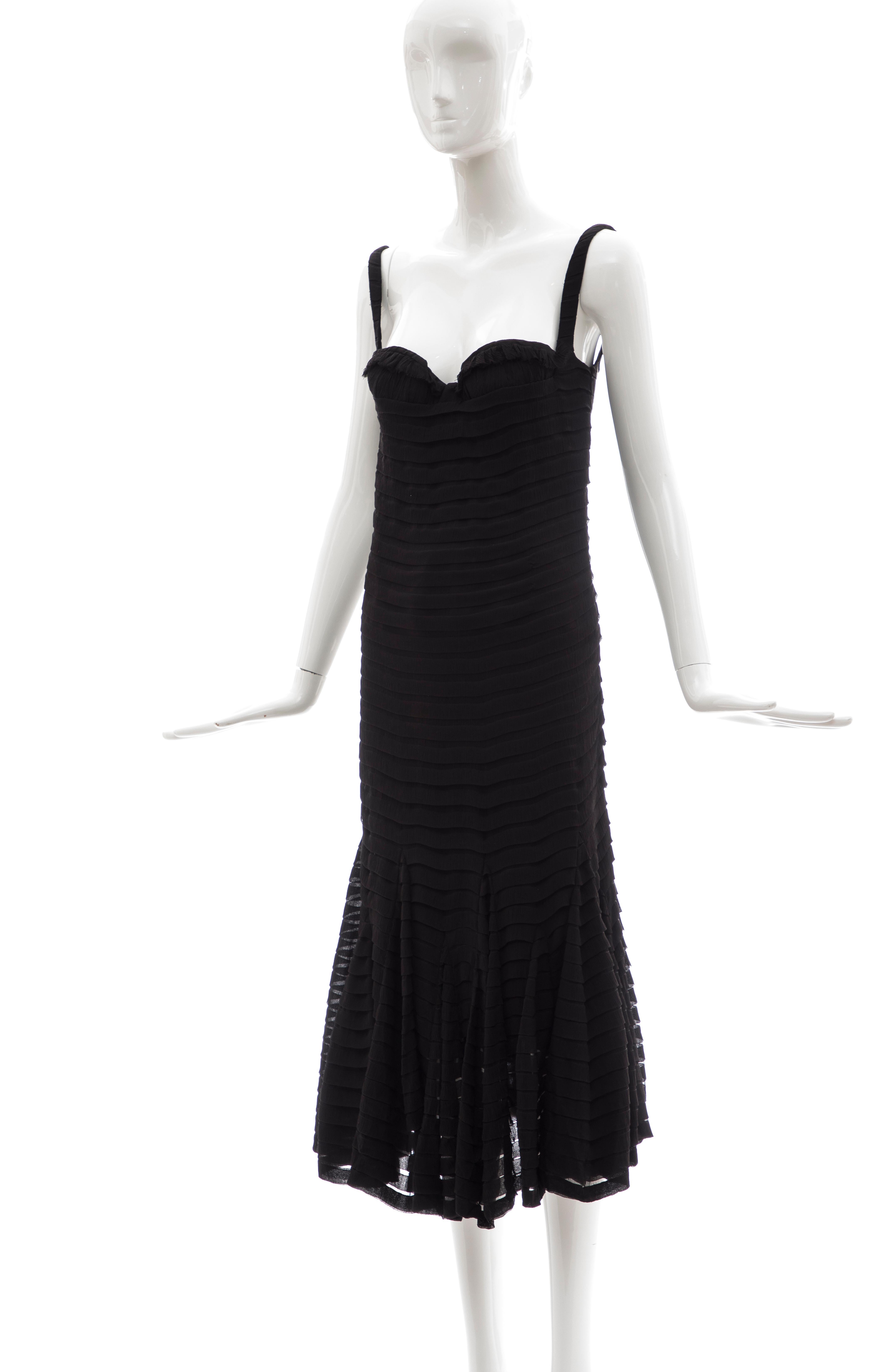 Alexander McQueen Black Silk Chiffon Evening Dress, Fall 2005  For Sale 7