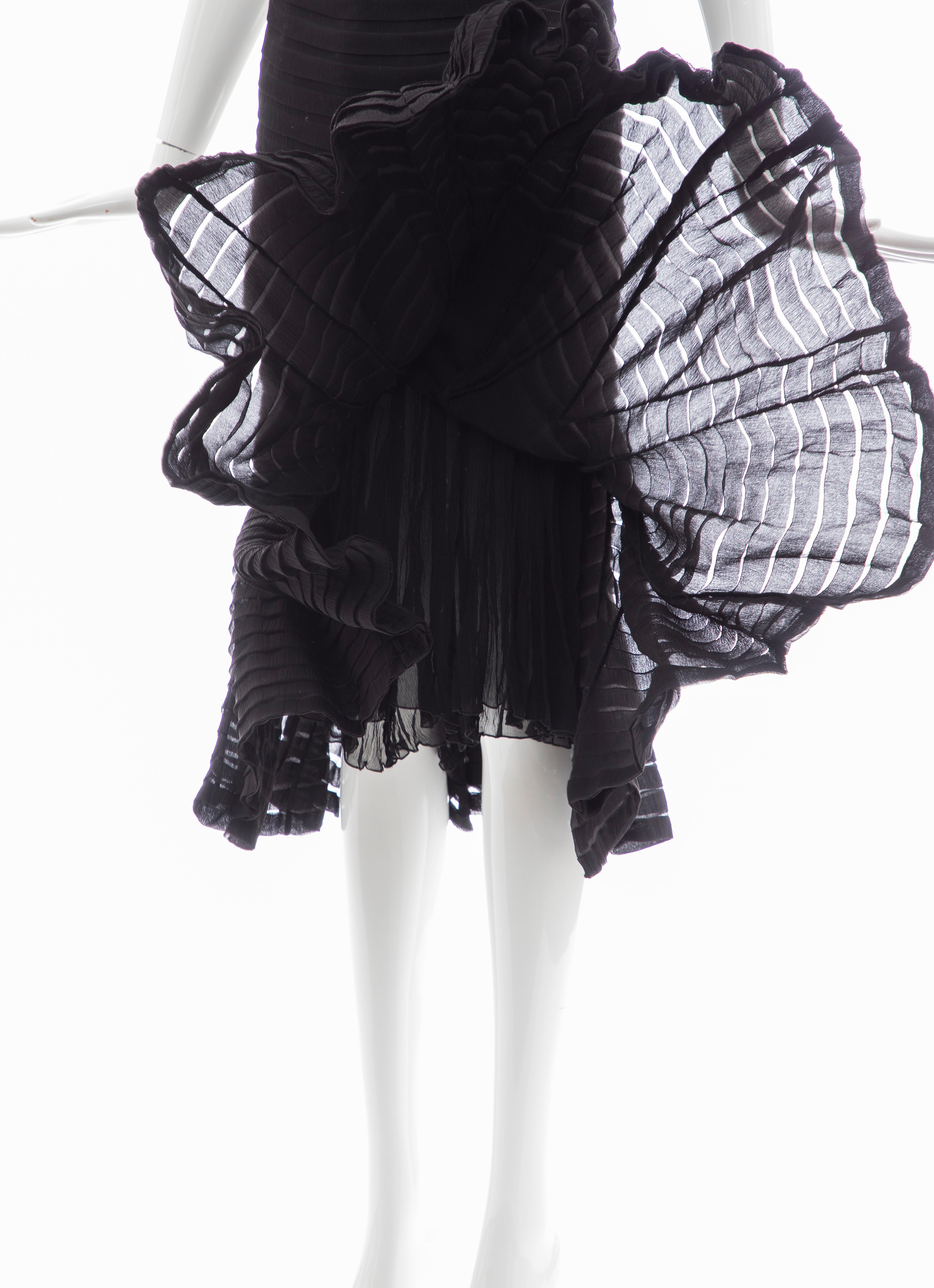 Alexander McQueen Black Silk Chiffon Evening Dress, Fall 2005  For Sale 8