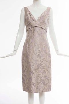 Alexander Mcqueen Sleeveless Lavender Floral Silk Jacquard Dress, Spring 2006
