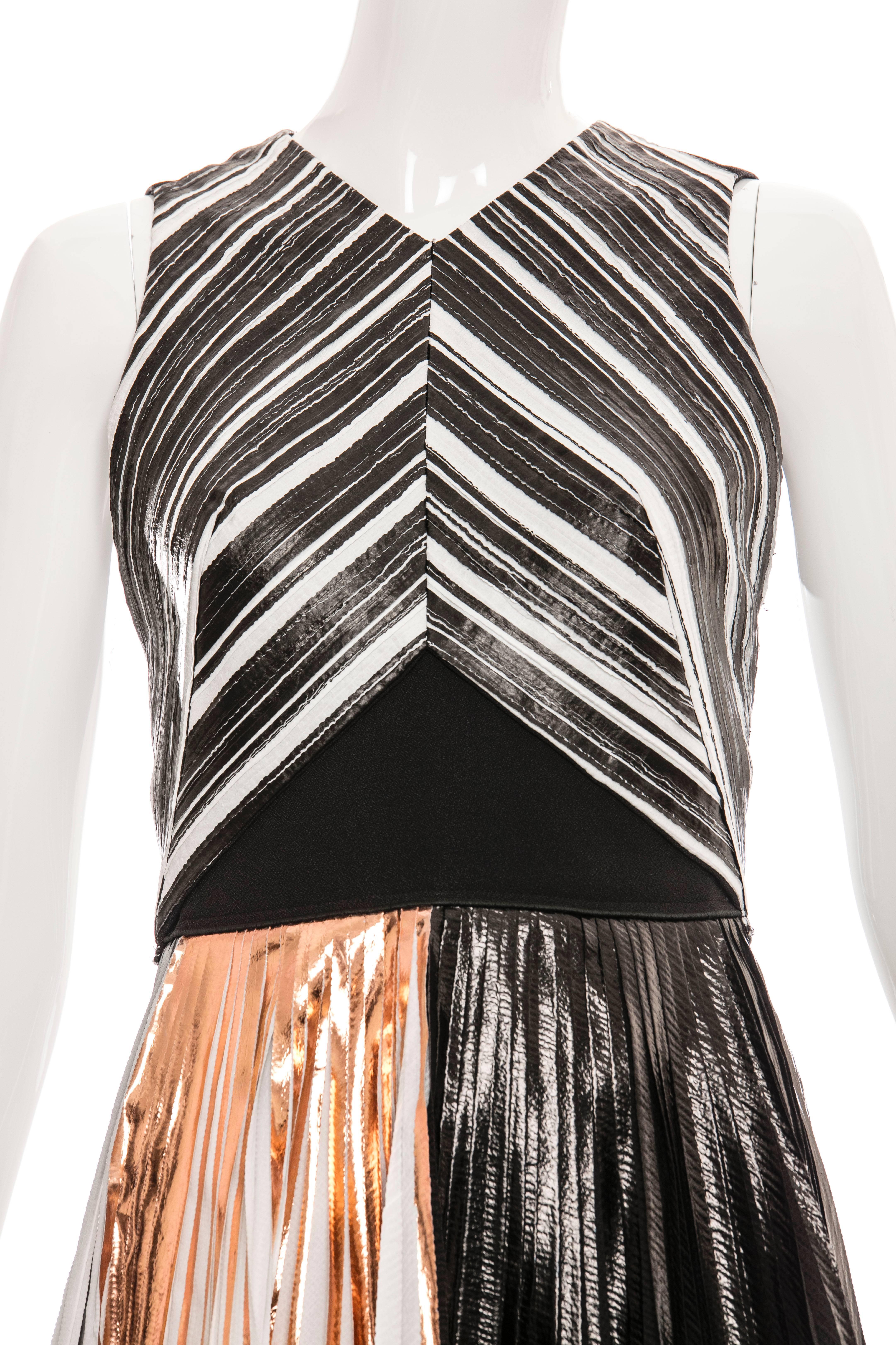 Proenza Schouler Runway Sleeveless Crystal Pleated Dress, Spring 2014 In Excellent Condition For Sale In Cincinnati, OH