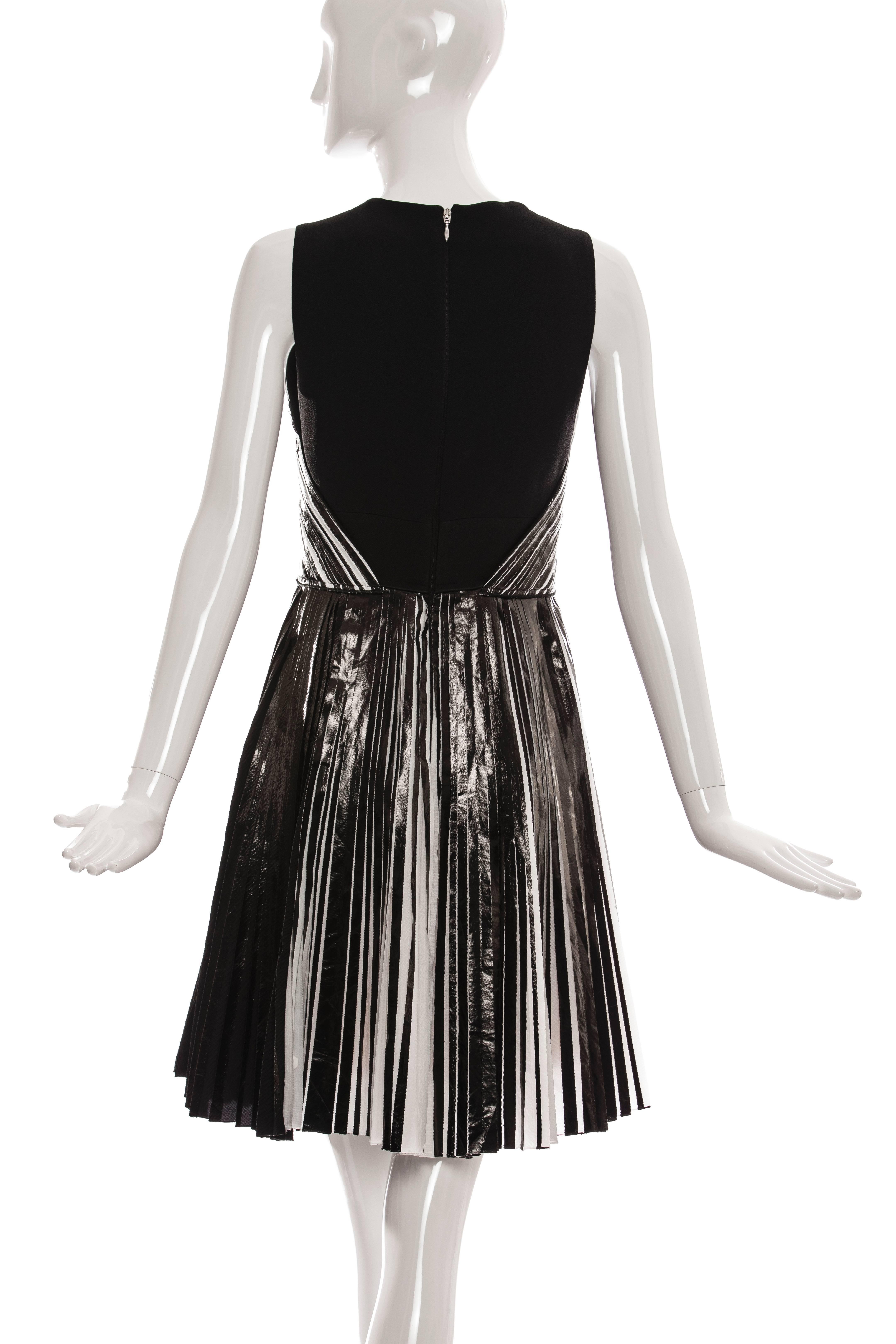 Black Proenza Schouler Runway Sleeveless Crystal Pleated Dress, Spring 2014 For Sale