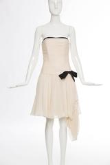 Chanel Silk Chiffon Strapless Dress, Circa 1980s