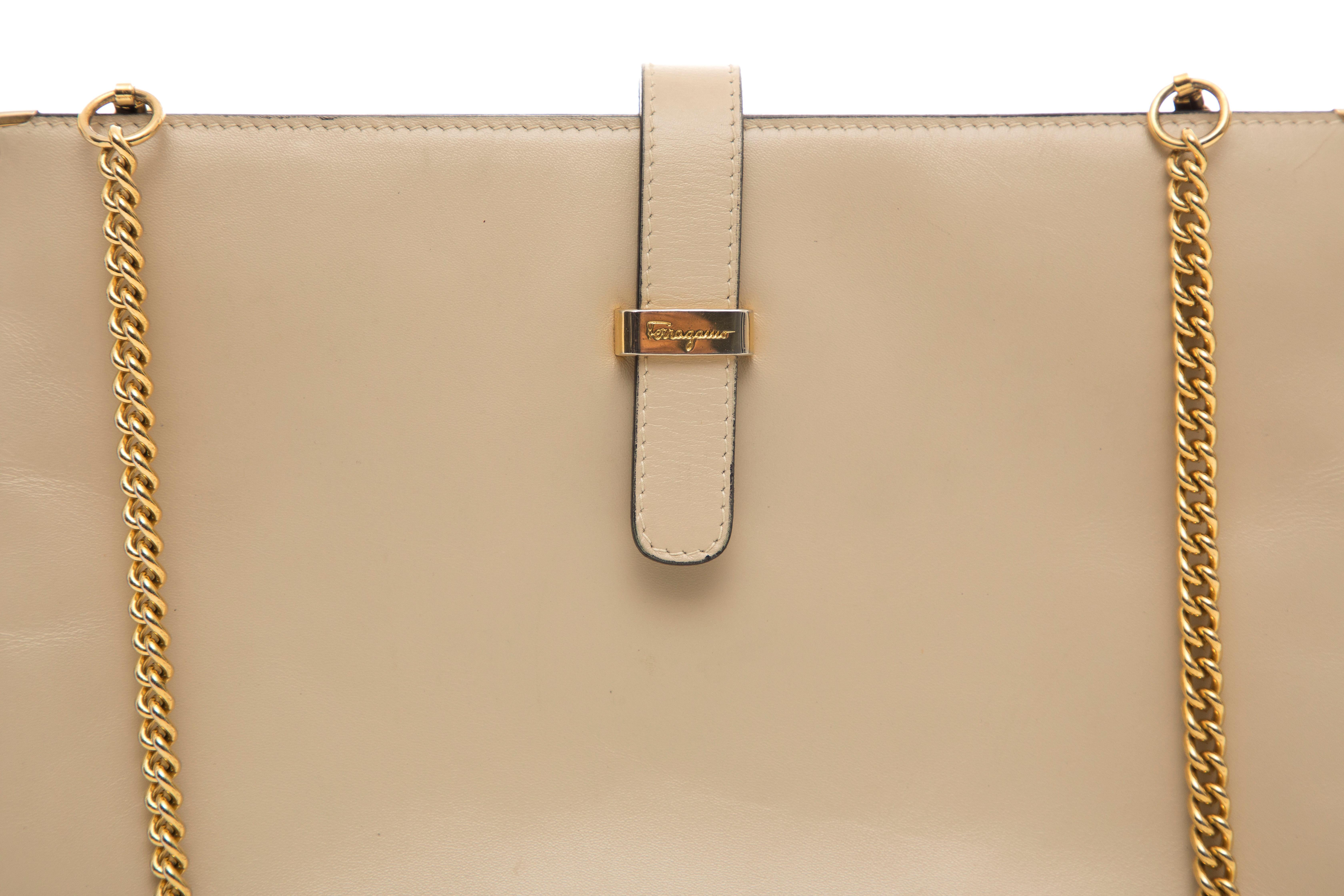 Salvatore Ferragamo Leather Crossbody Bag, Circa: 1990's For Sale 6