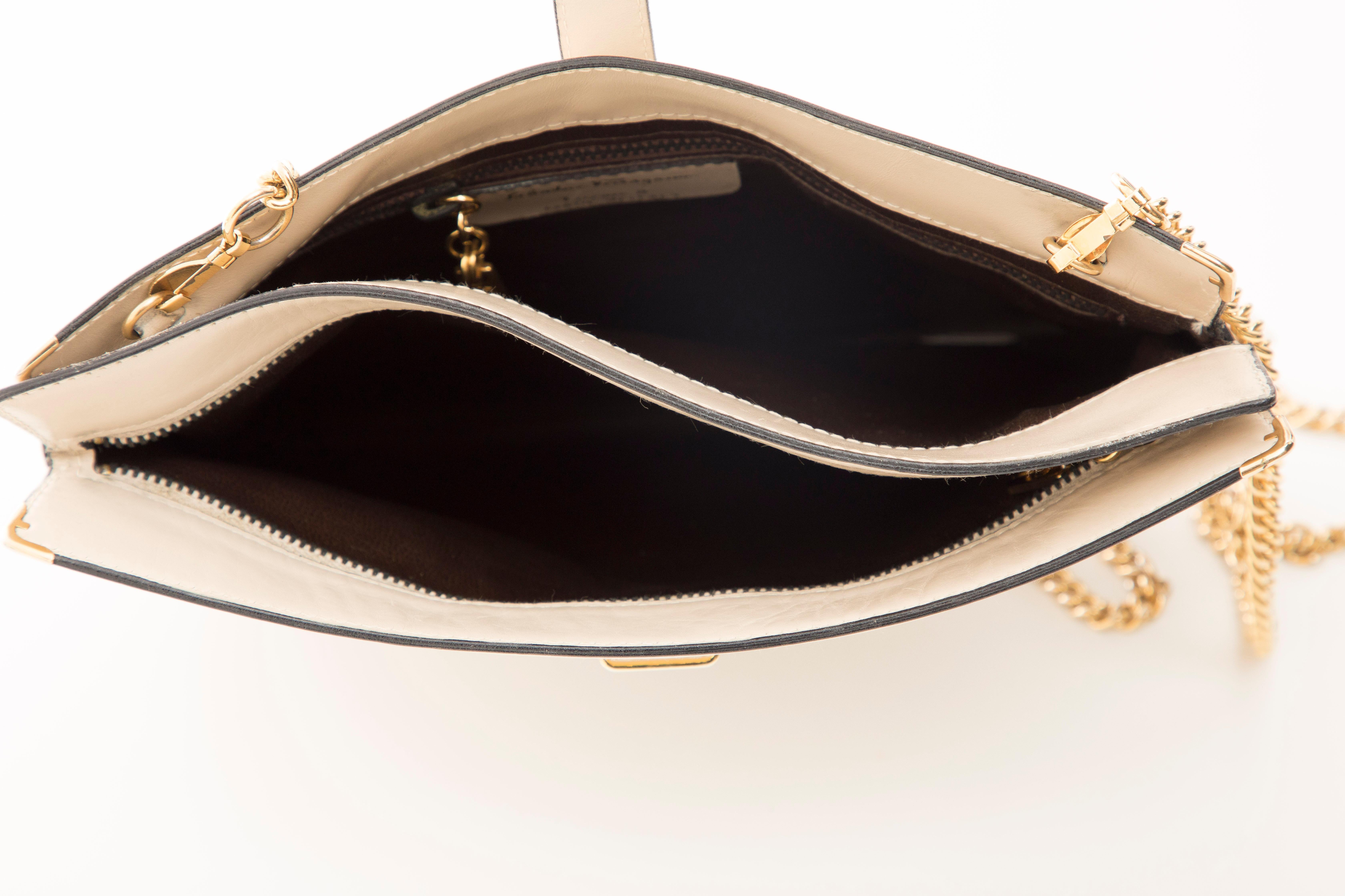 Salvatore Ferragamo Leather Crossbody Bag, Circa: 1990's For Sale 9