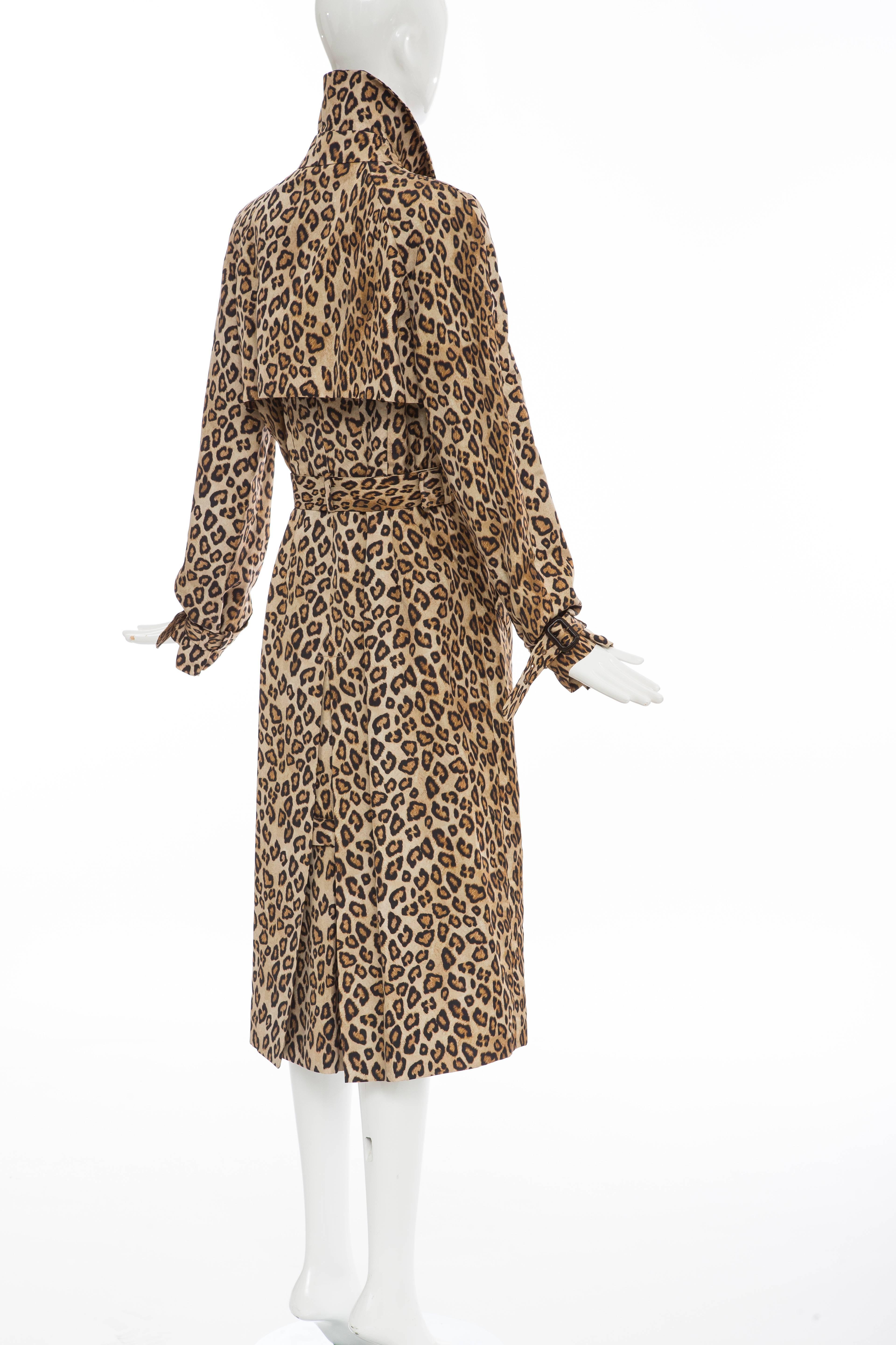 Alexander McQueen Silk Leopard Print Trench Coat, Autumn-Winter 2005 2