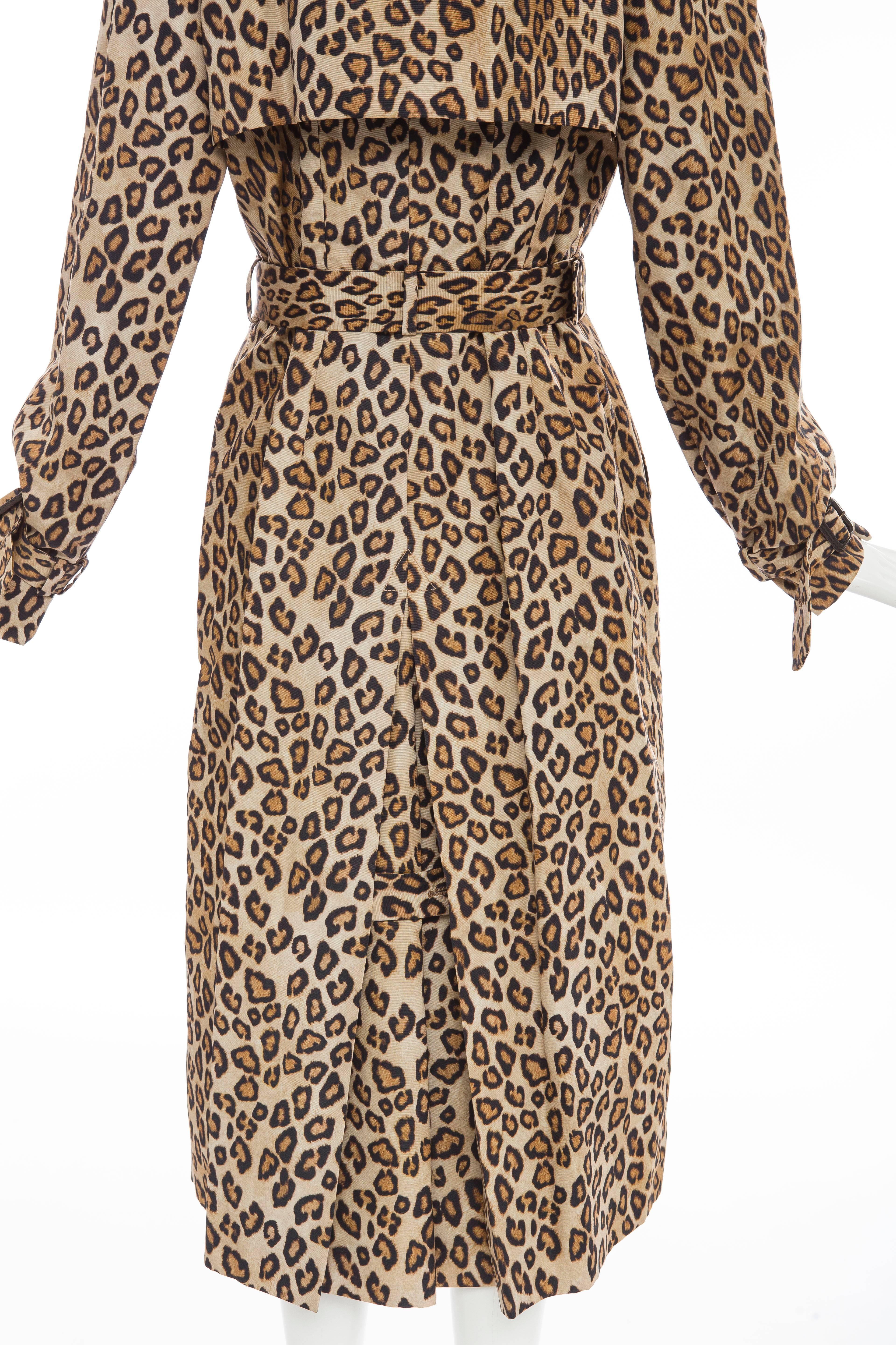 Alexander McQueen Silk Leopard Print Trench Coat, Autumn-Winter 2005 3