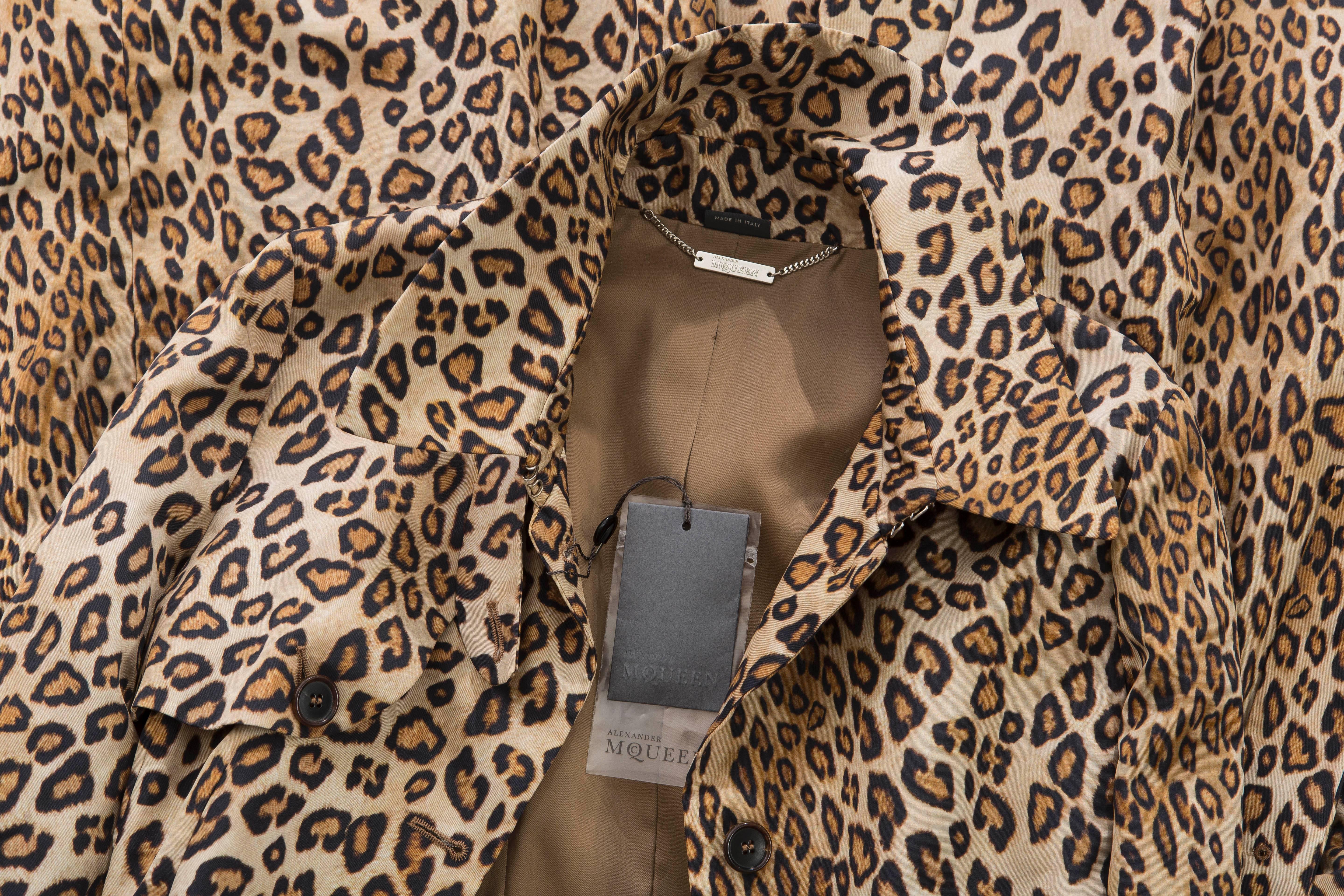 Alexander McQueen Silk Leopard Print Trench Coat, Autumn-Winter 2005 5