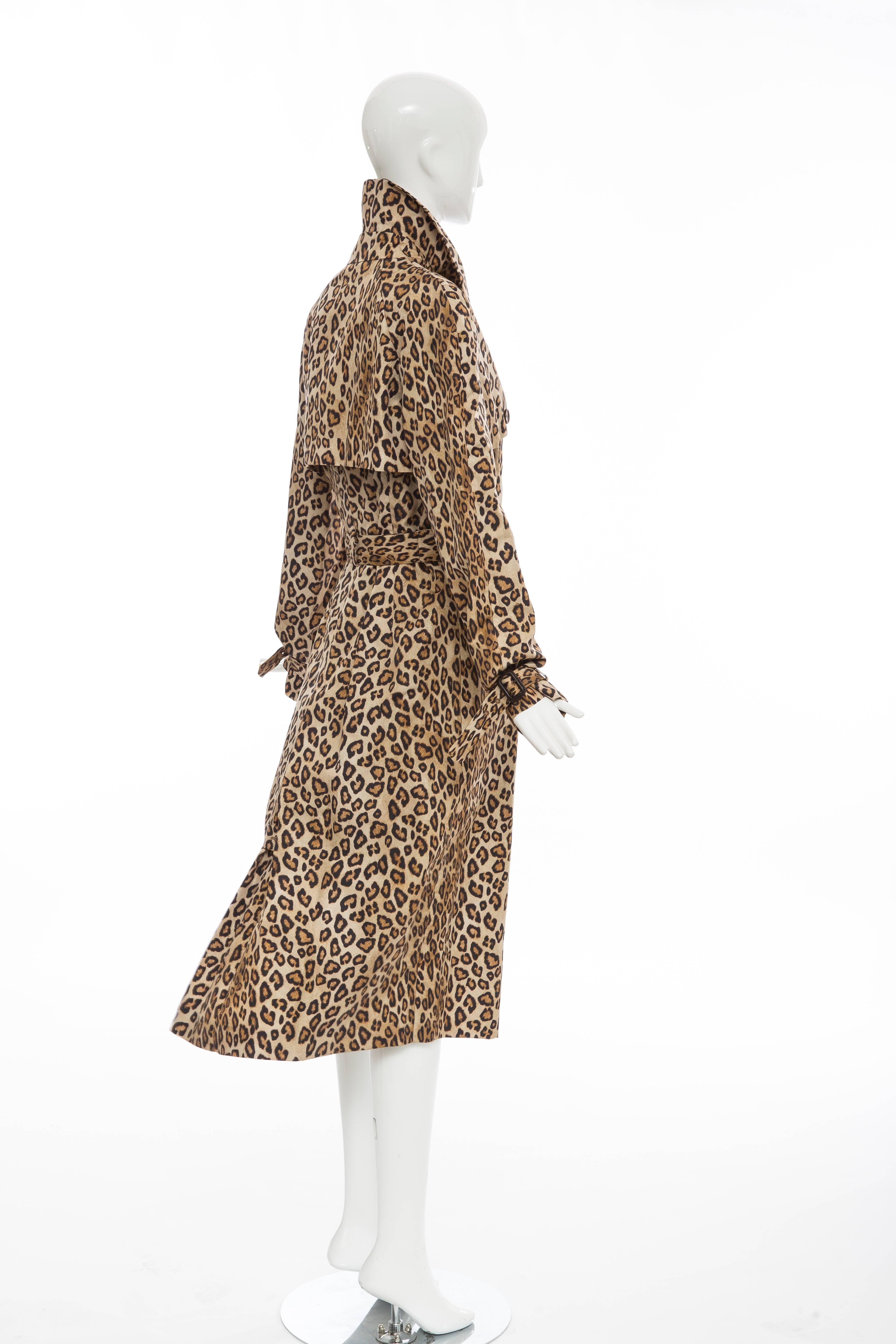 Alexander McQueen Silk Leopard Print Trench Coat, Autumn-Winter 2005 4