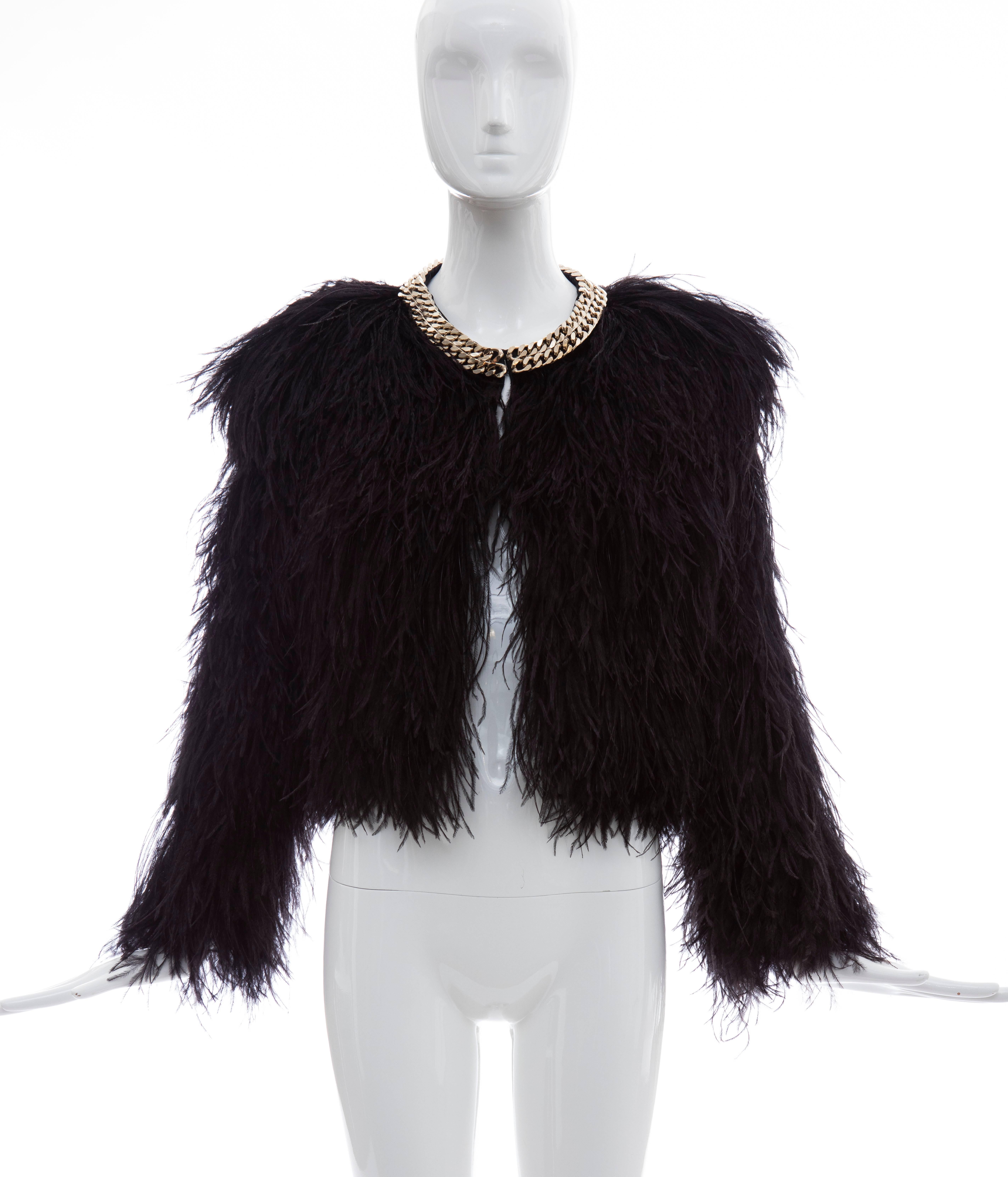 ostrich feather vest