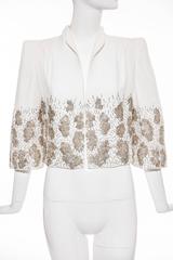 John Galliano Christian Dior Runway Embroidered Silk Crepe Jacket, Spring 2008