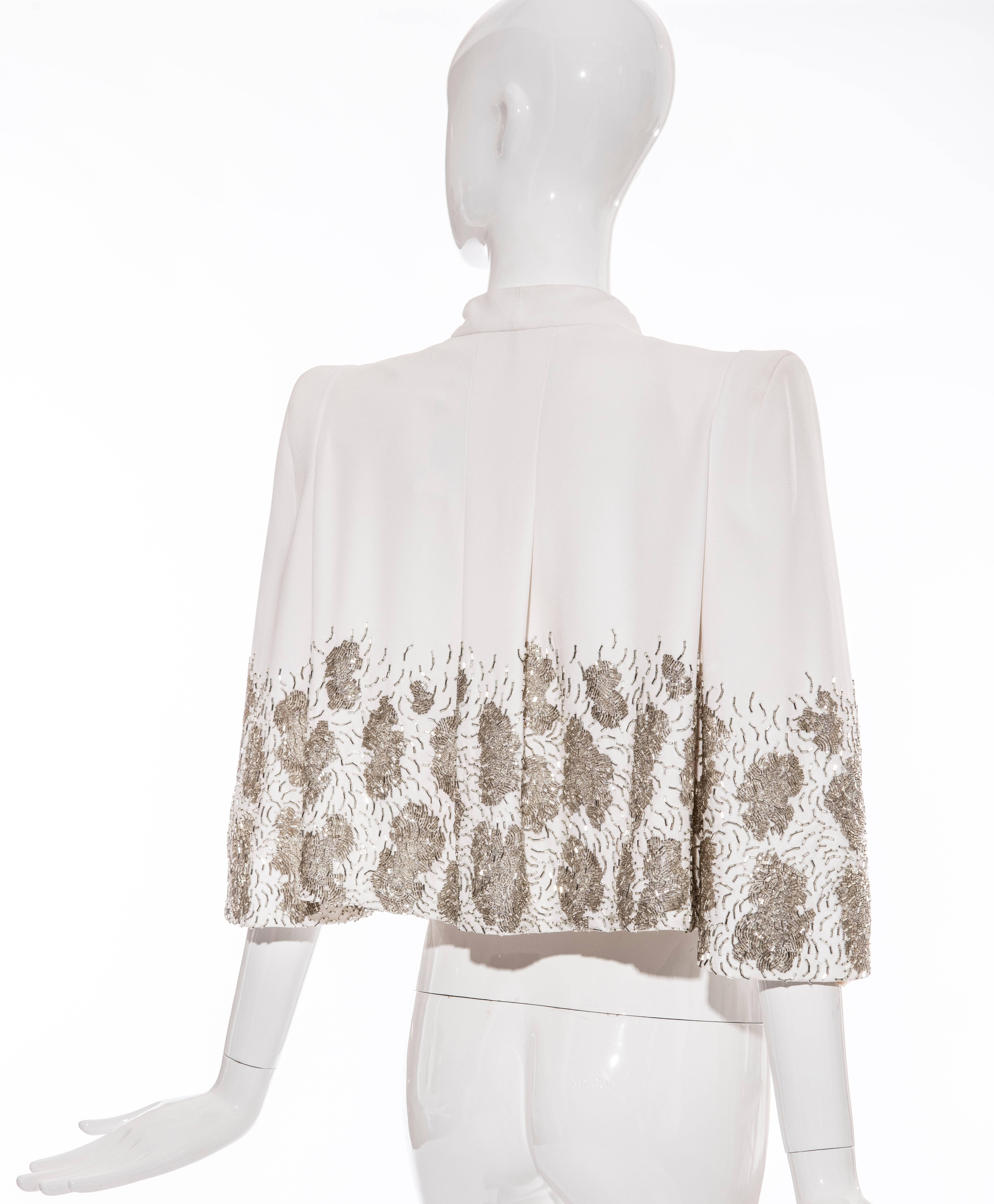 John Galliano Christian Dior Runway Embroidered Silk Crepe Jacket, Spring 2008 2