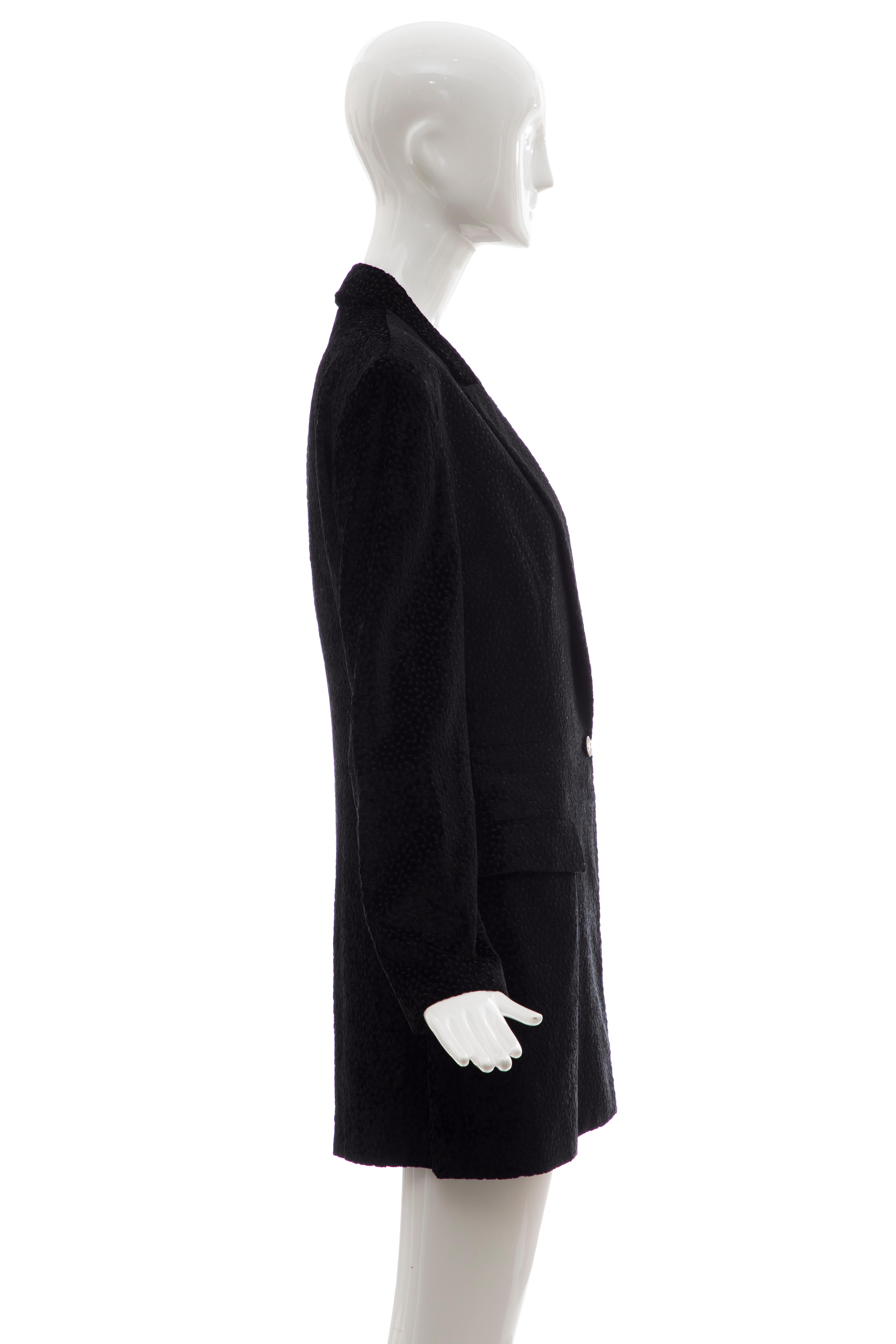 Salvatore Ferragamo Black Flecked Velvet Blazer, Circa: 1990's For Sale 1