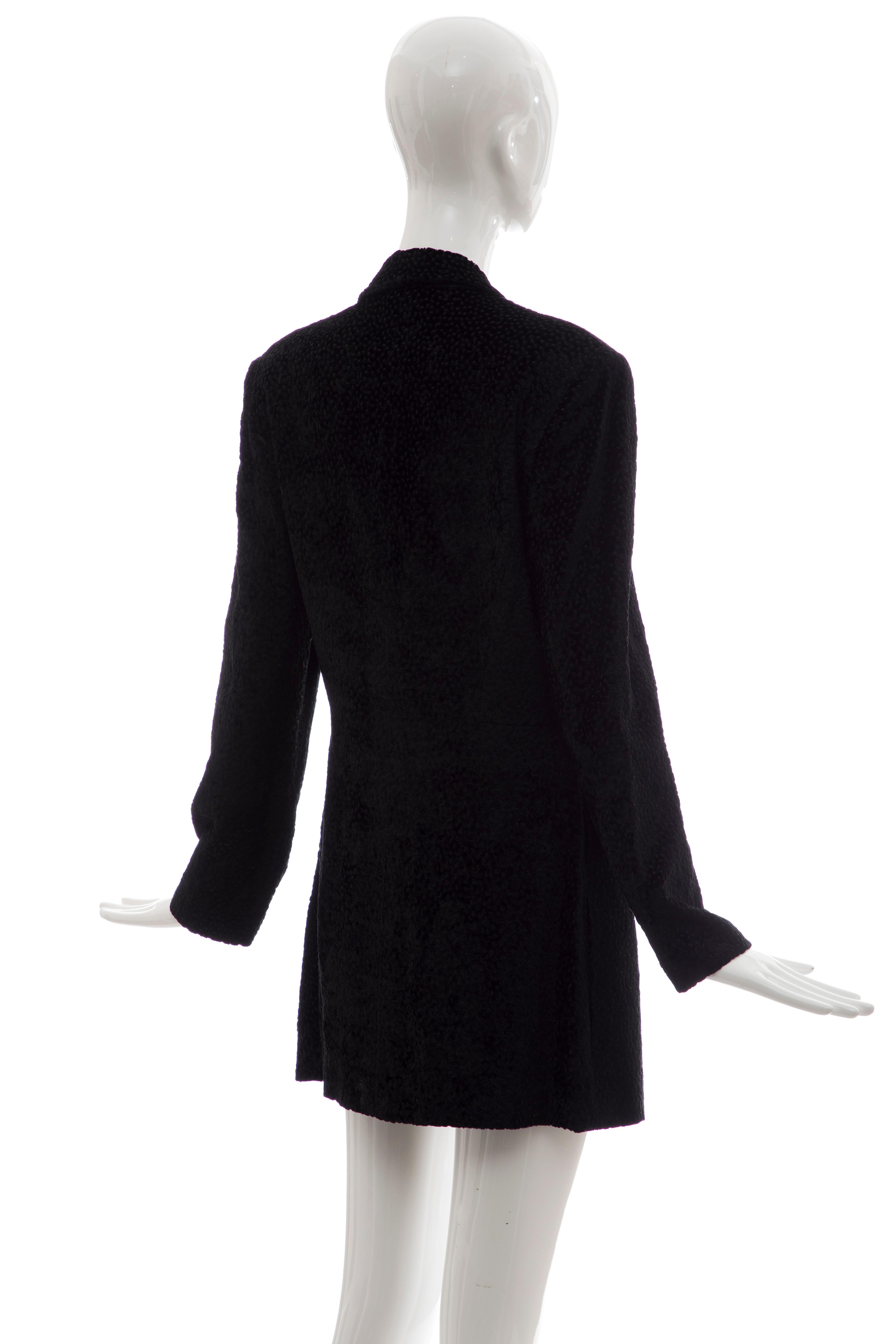 Salvatore Ferragamo Black Flecked Velvet Blazer, Circa: 1990's For Sale 2