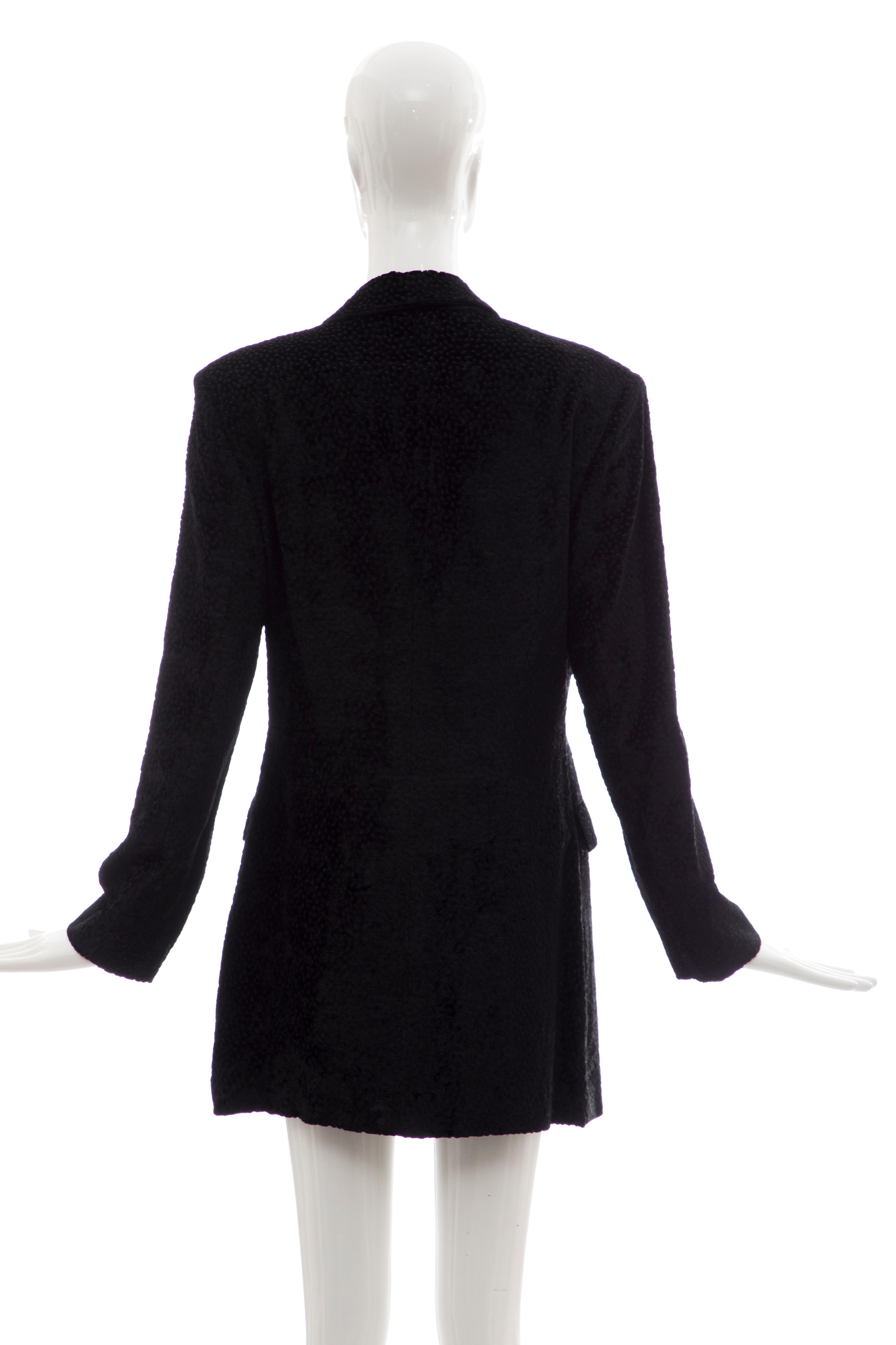 Salvatore Ferragamo Black Flecked Velvet Blazer, Circa: 1990's For Sale 3