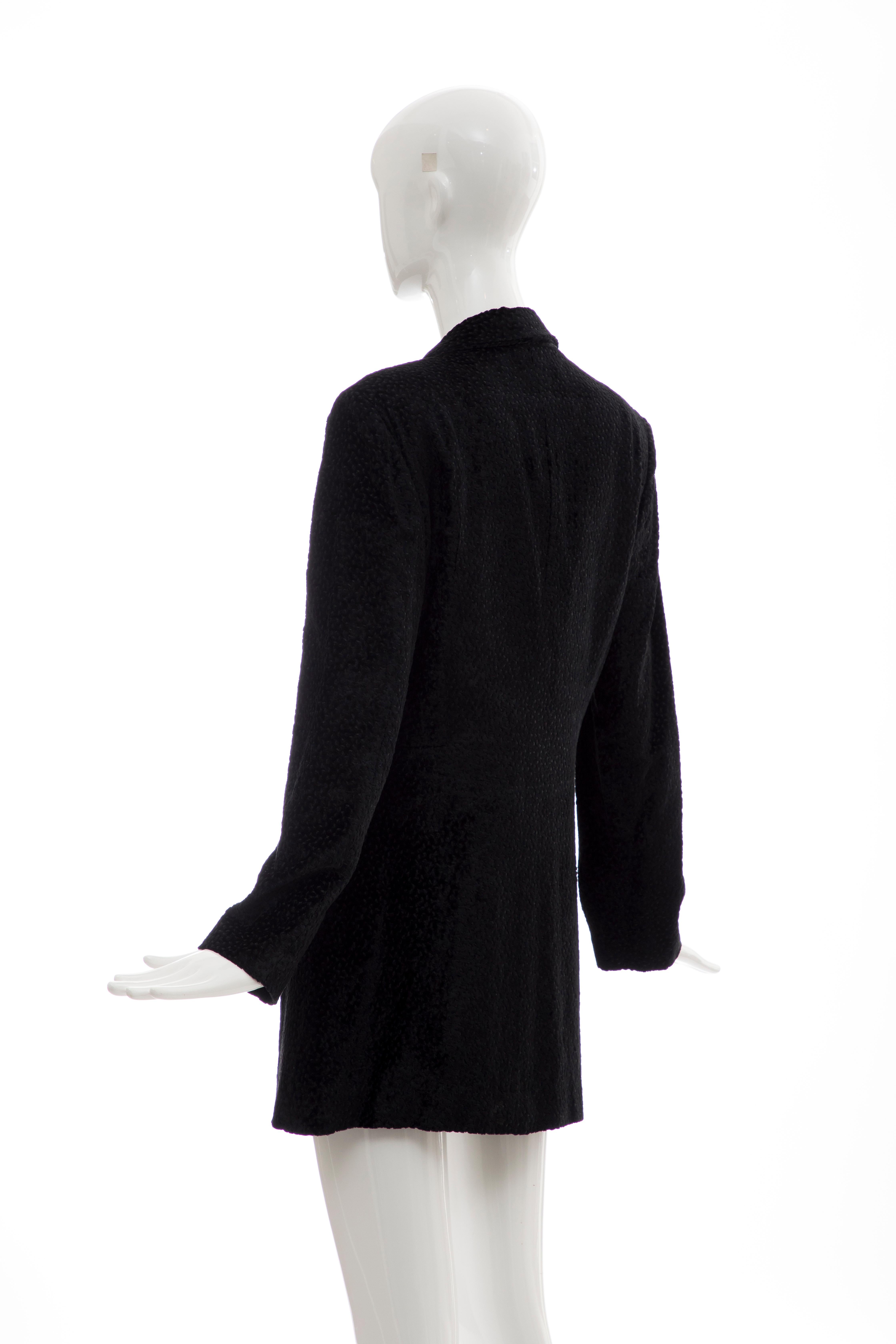 Salvatore Ferragamo Black Flecked Velvet Blazer, Circa: 1990's For Sale 4