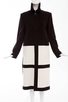 John Bartlett Runway Black Ivory Moleskin Coat, Autumn - Winter 1999